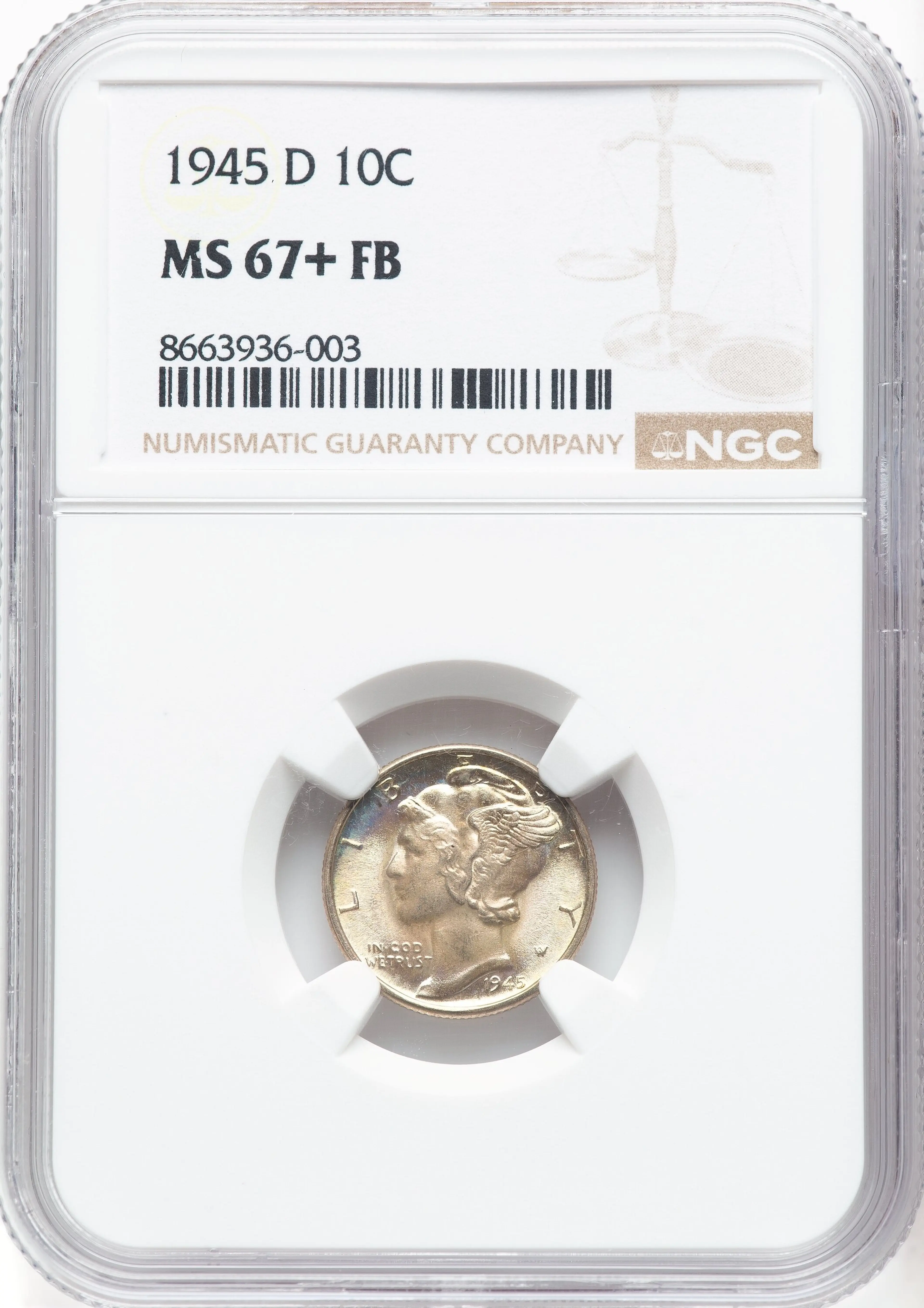 1945-D 10C, FB