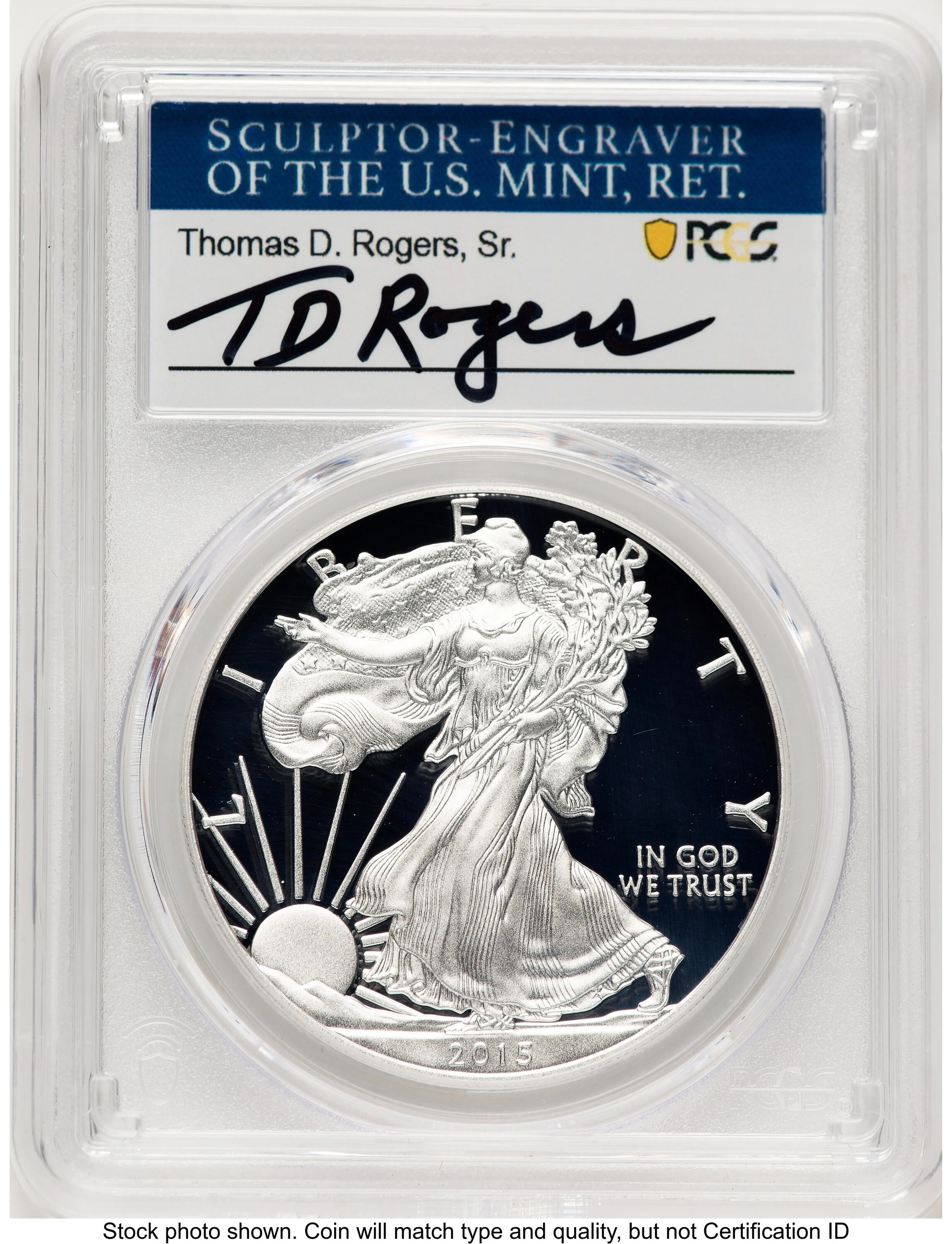 2015-W Proof Silver Eagle 1 oz TD Rogers - Image 1