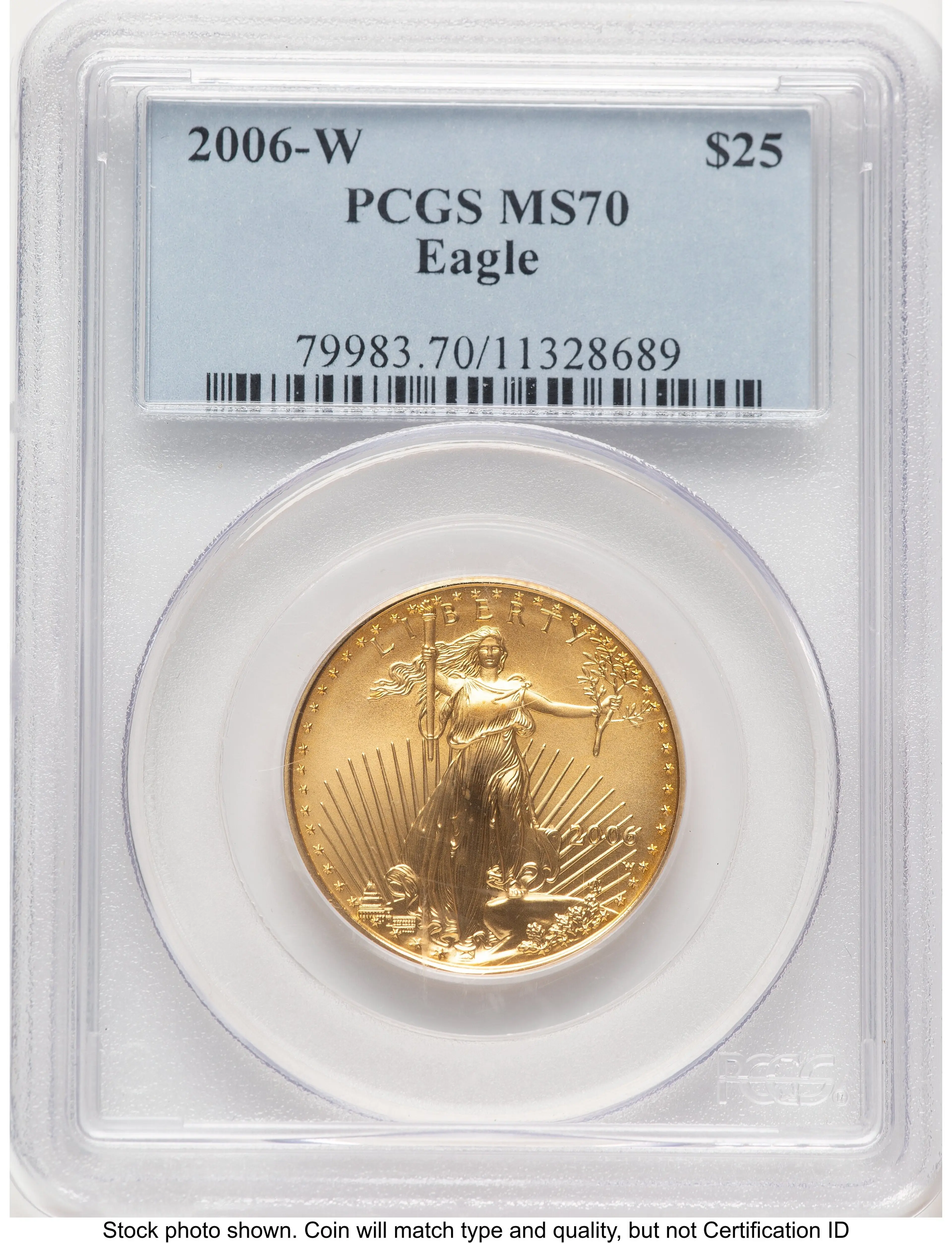 2006-W Burnished Gold Eagle 1/2 oz Blue Label