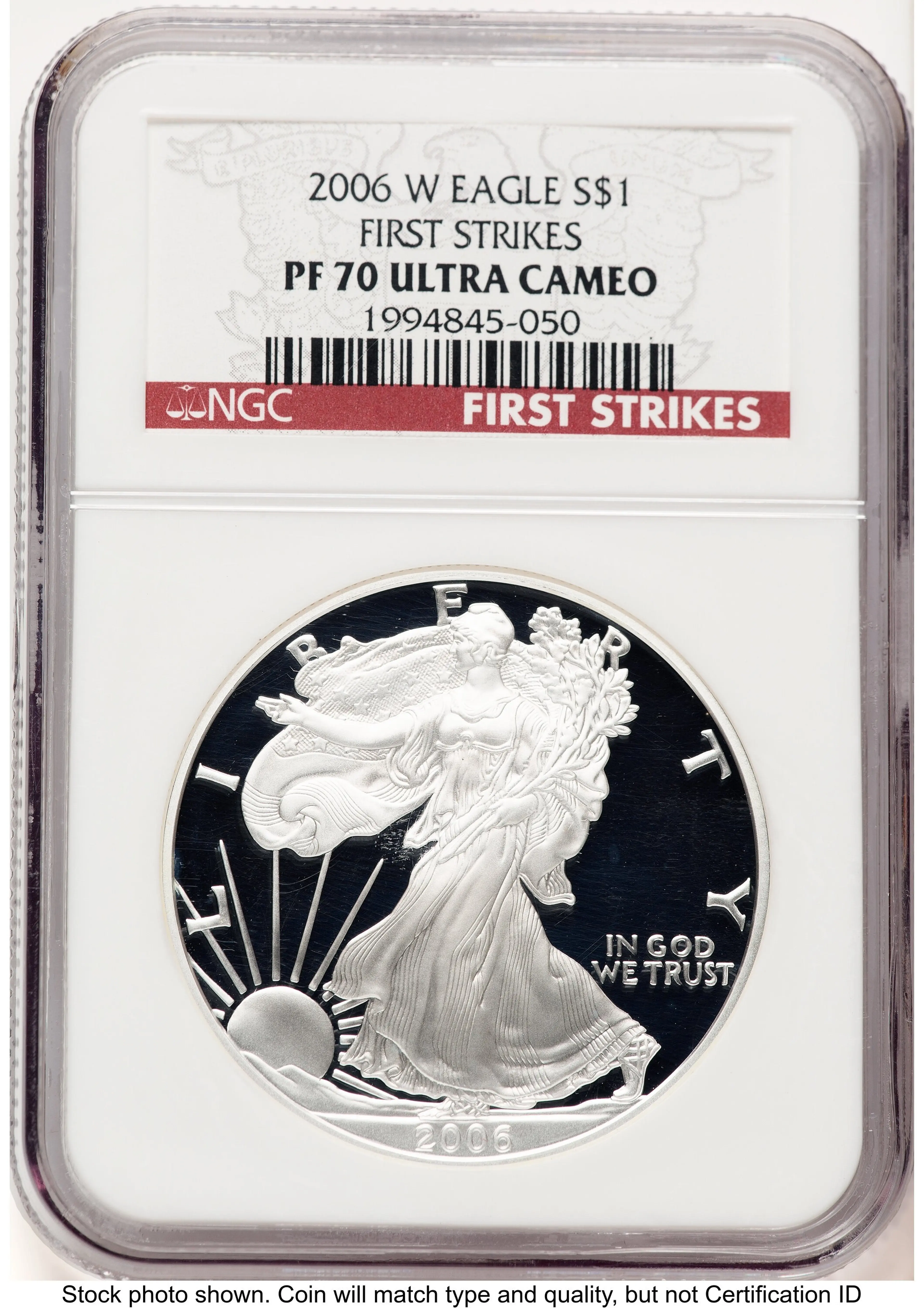2006-W Proof Silver Eagle 1 oz First Strikes Red