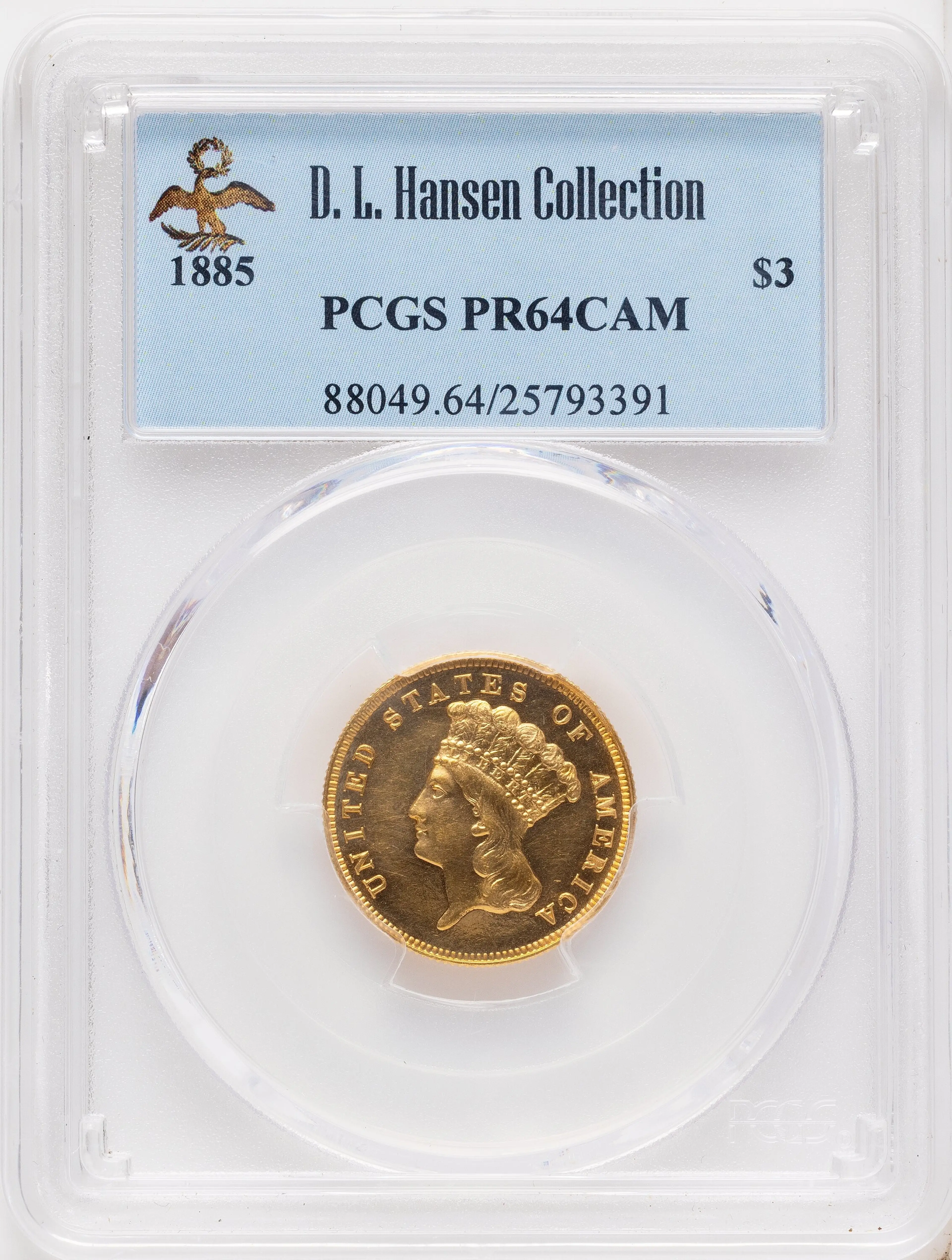 1885 $3, CA