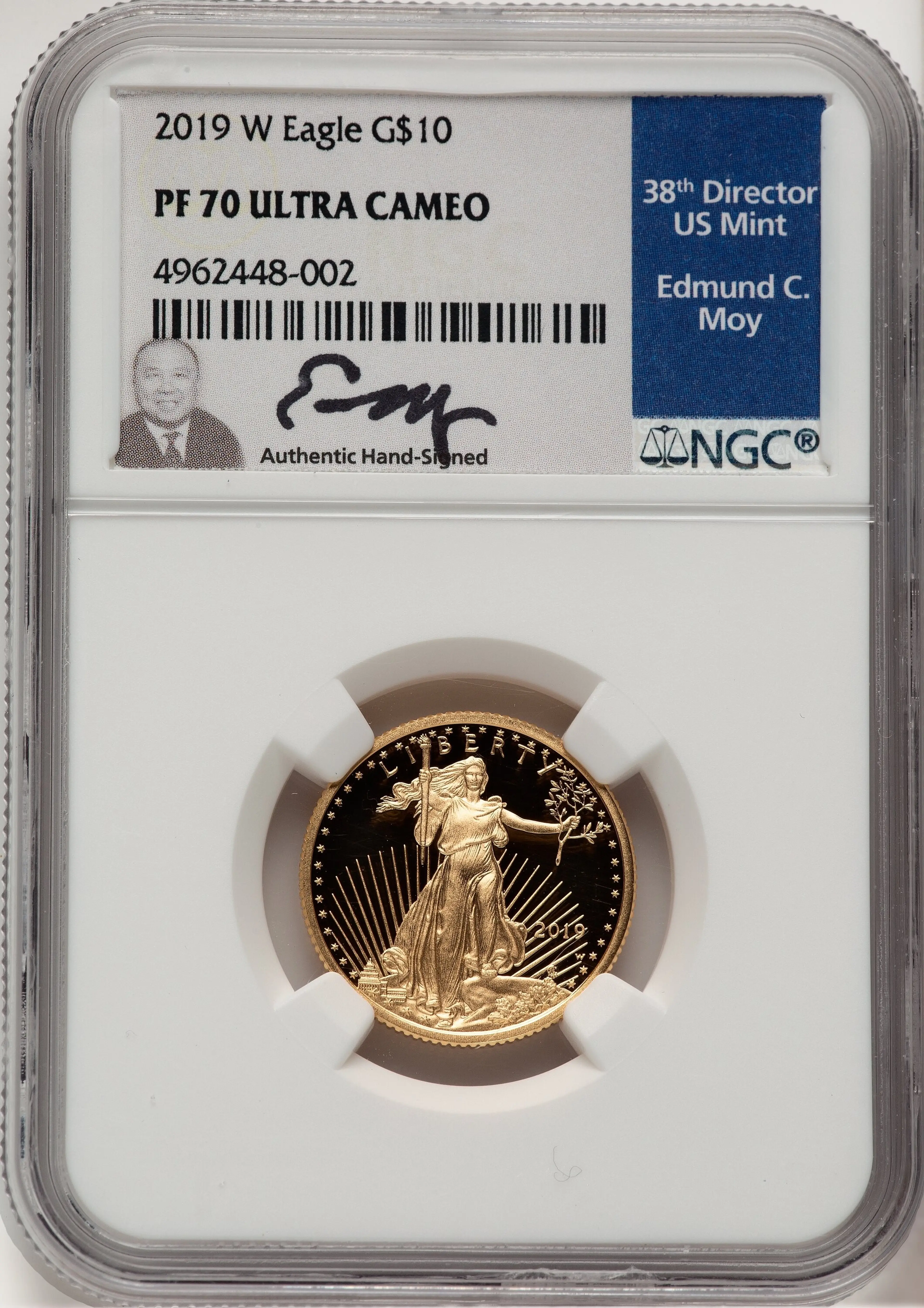 2019-W Proof Gold Eagle 1/4 oz Ed Moy