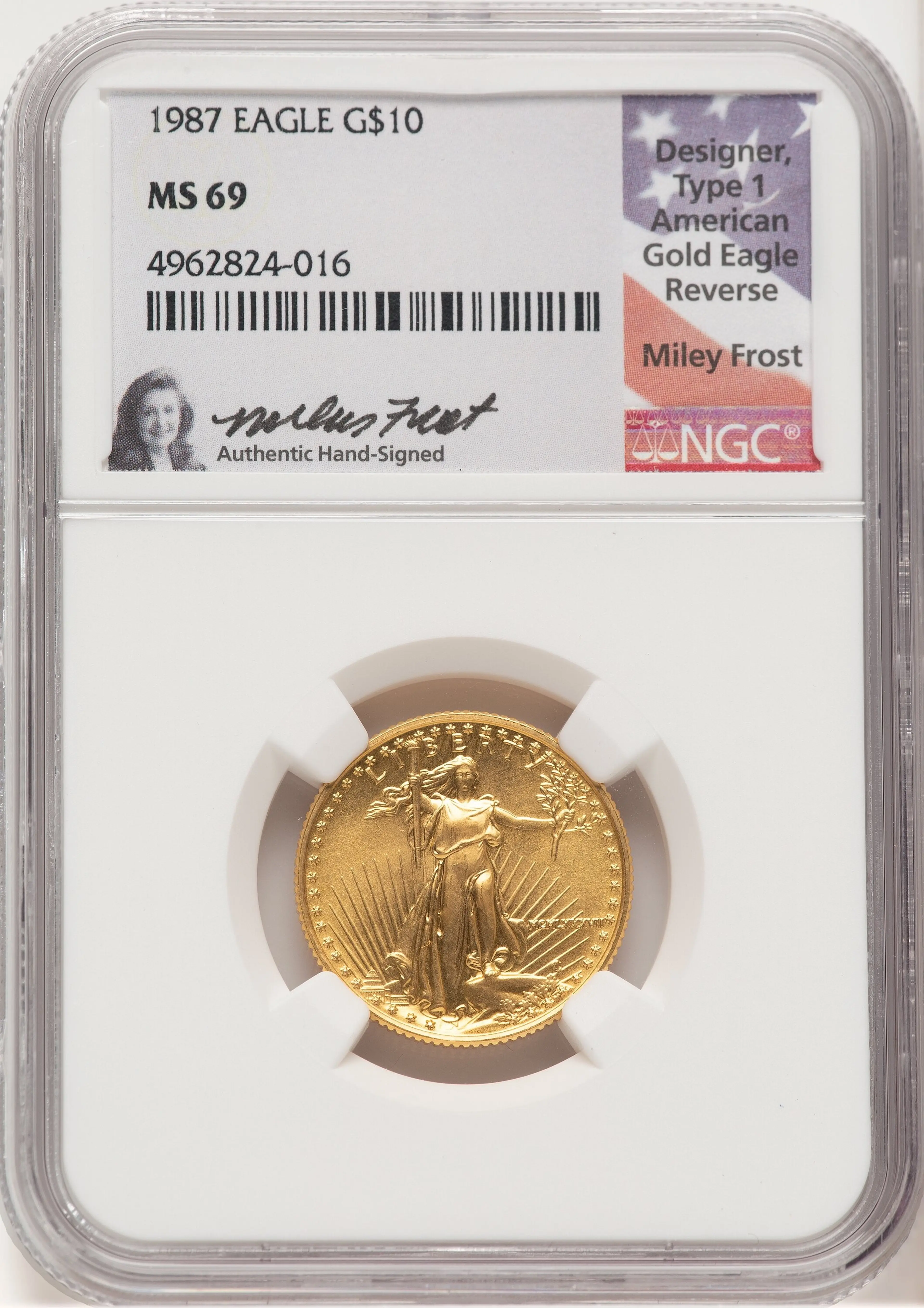 1987 Gold Eagle 1/4 oz Miley Frost