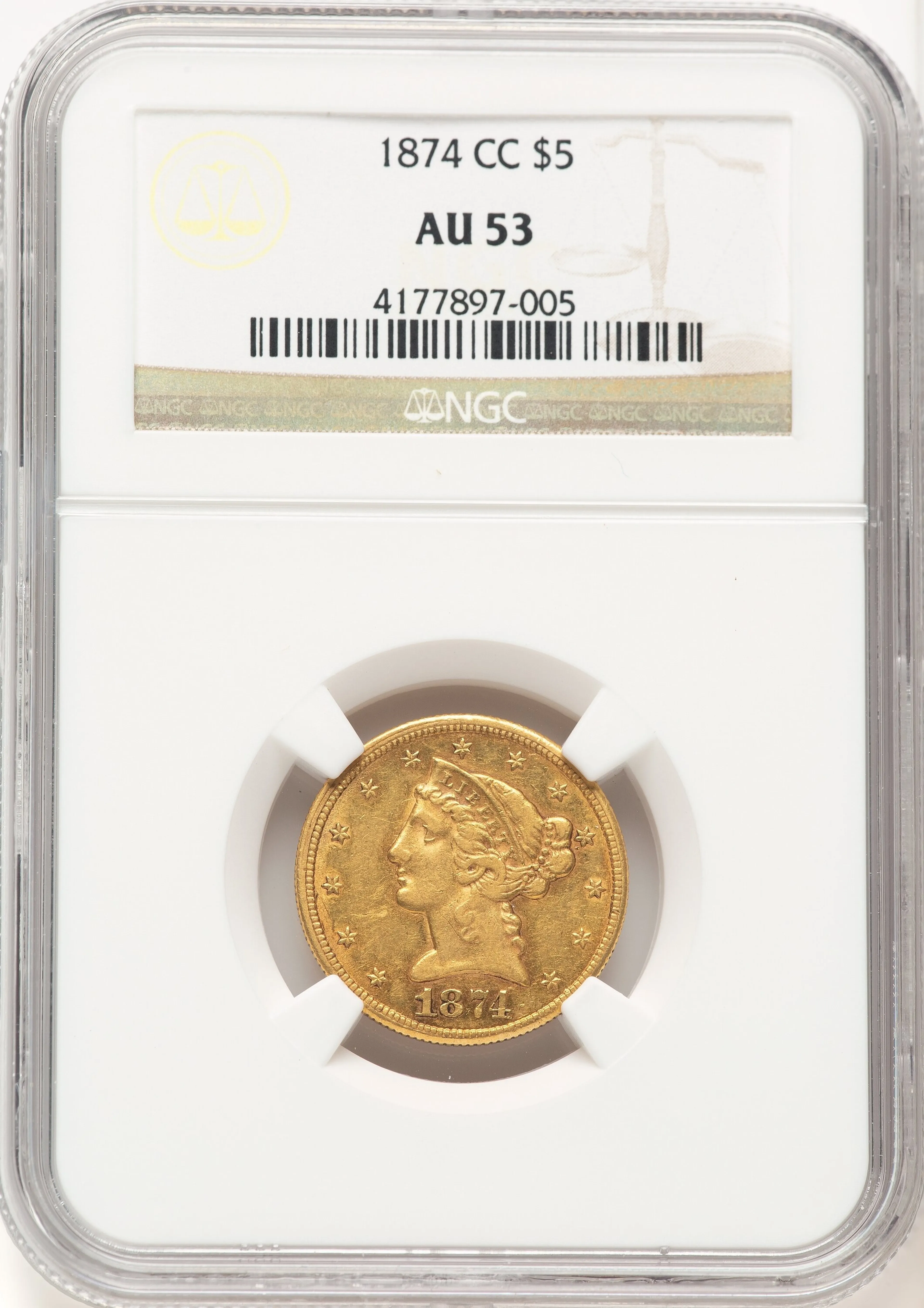 1874-CC $5 - Image 1