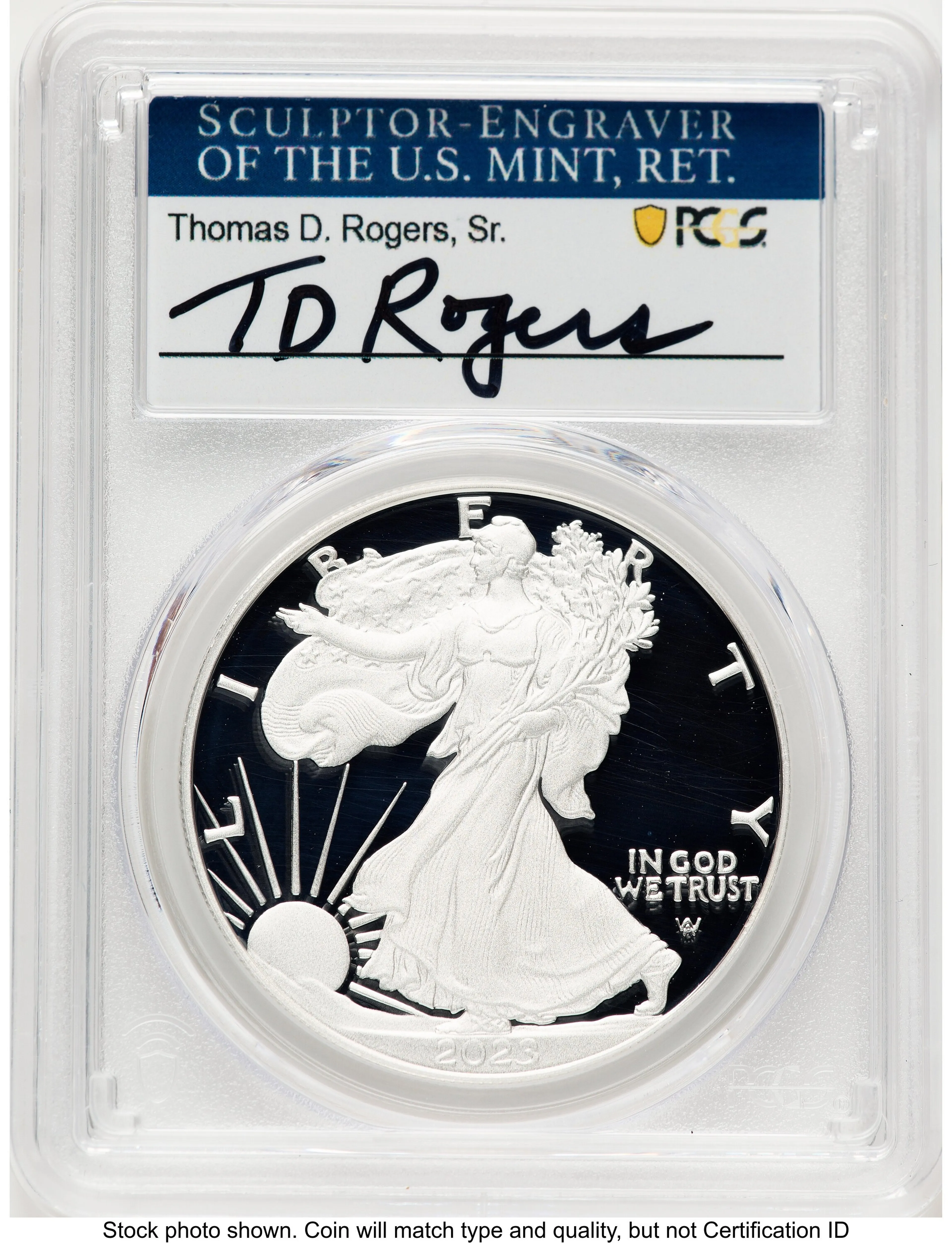 2023-S Proof Silver Eagle 1 oz TD Rogers - Image 1