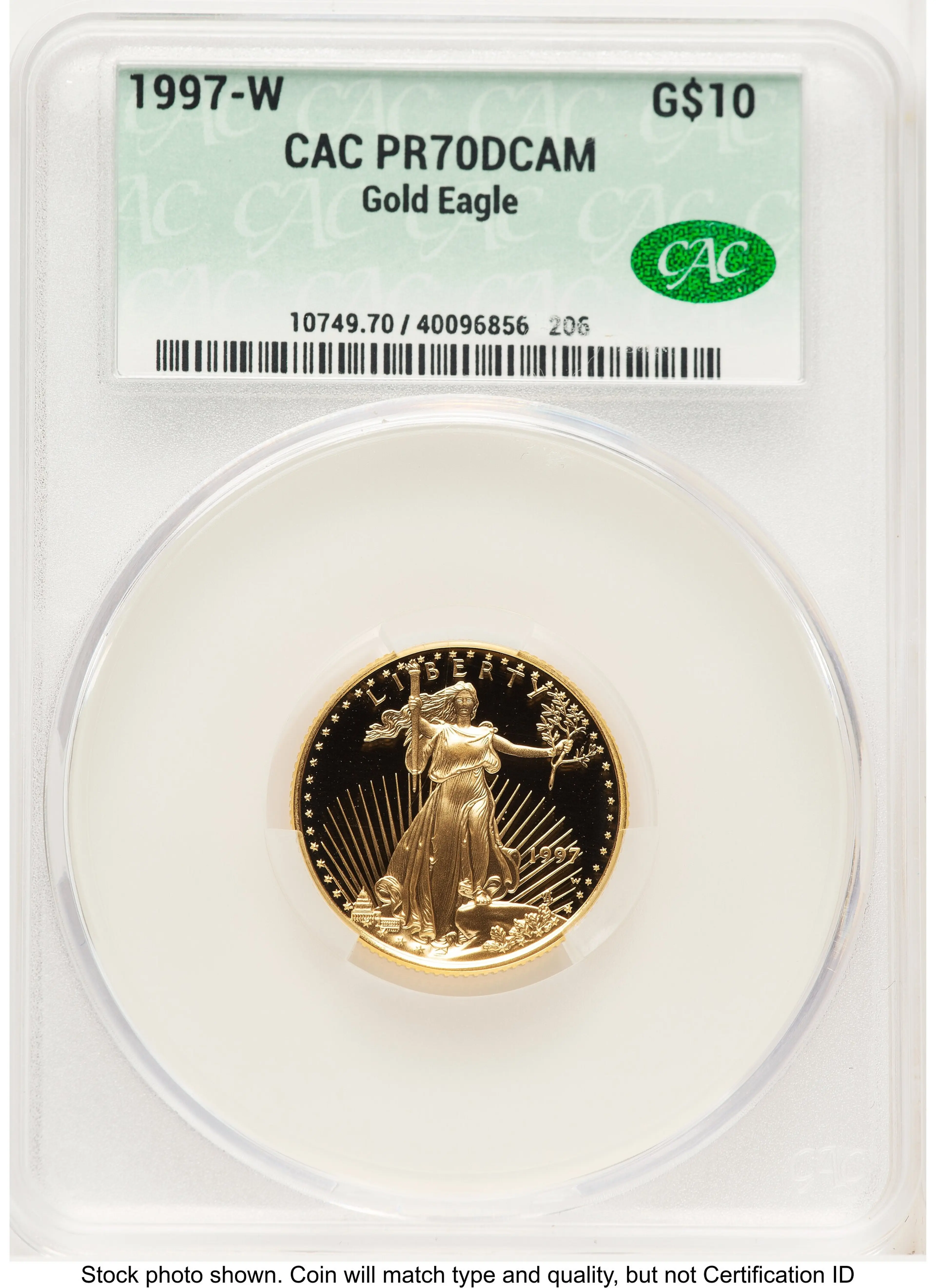 1997-W Proof Gold Eagle 1/4 oz Non Designation