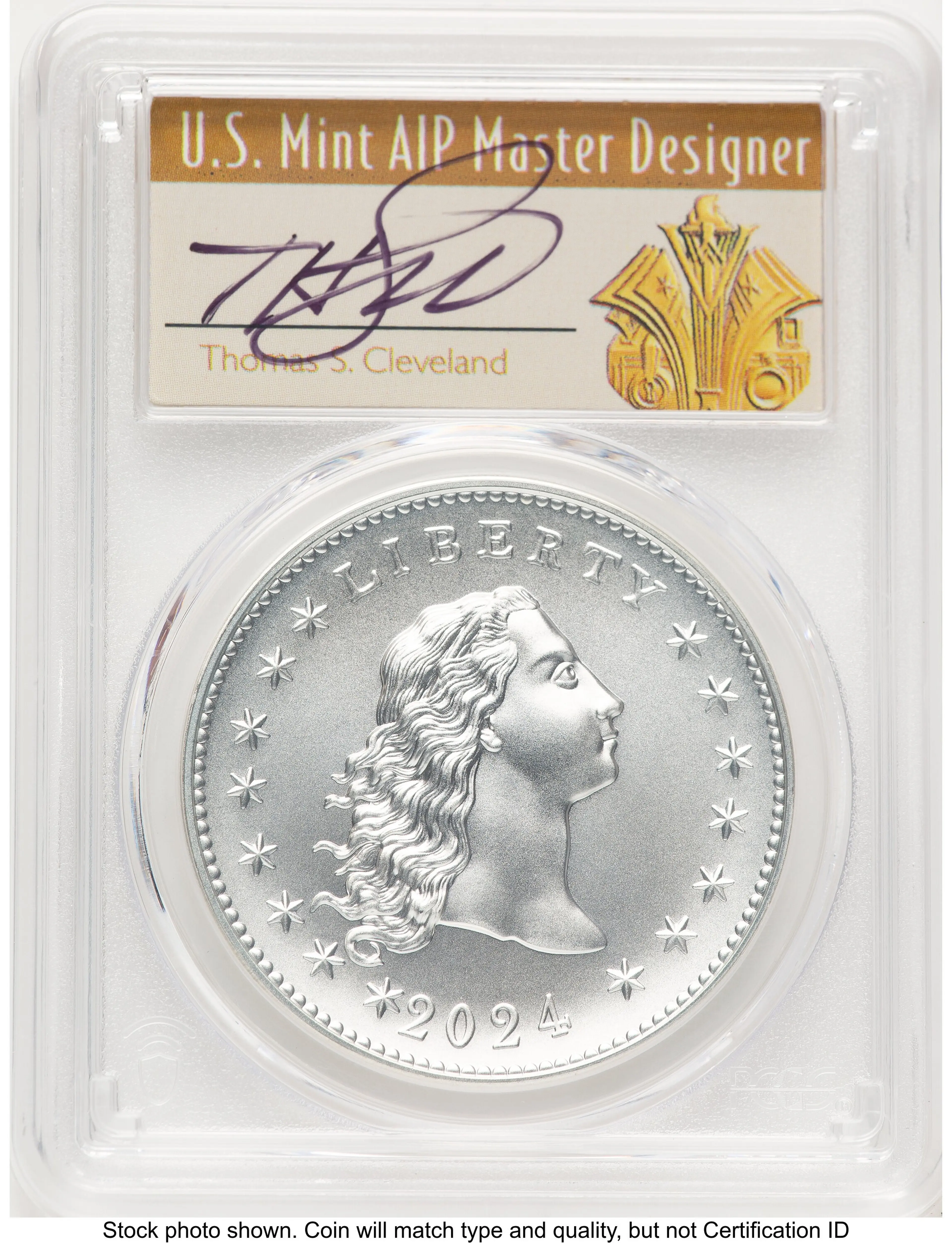 2024-(P) Silver 230th Anniversary Flowing Hair Medal AR Thomas Cleveland Art Deco