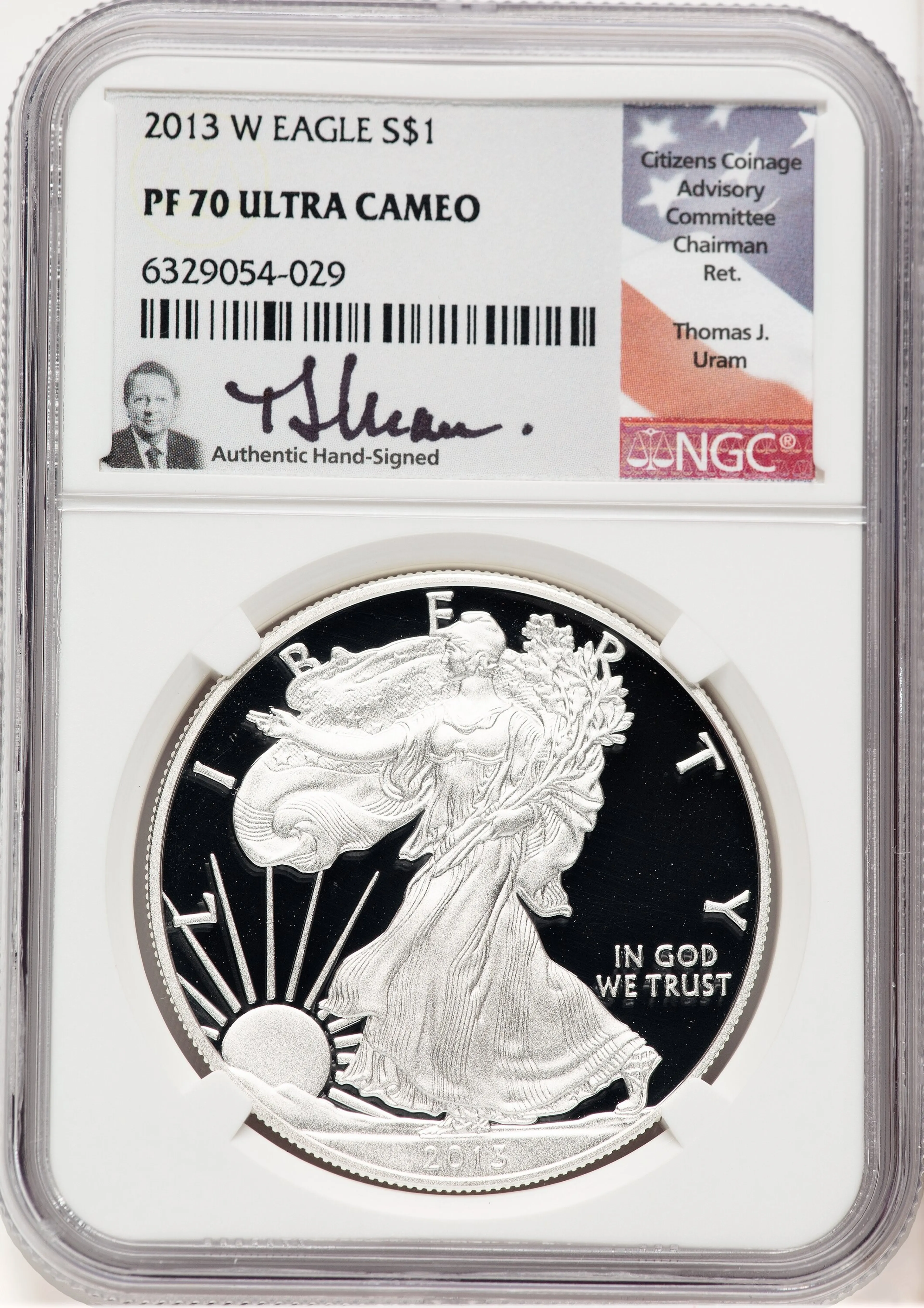 2013-W Proof Silver Eagle 1 oz Thomas Uram - Image 1