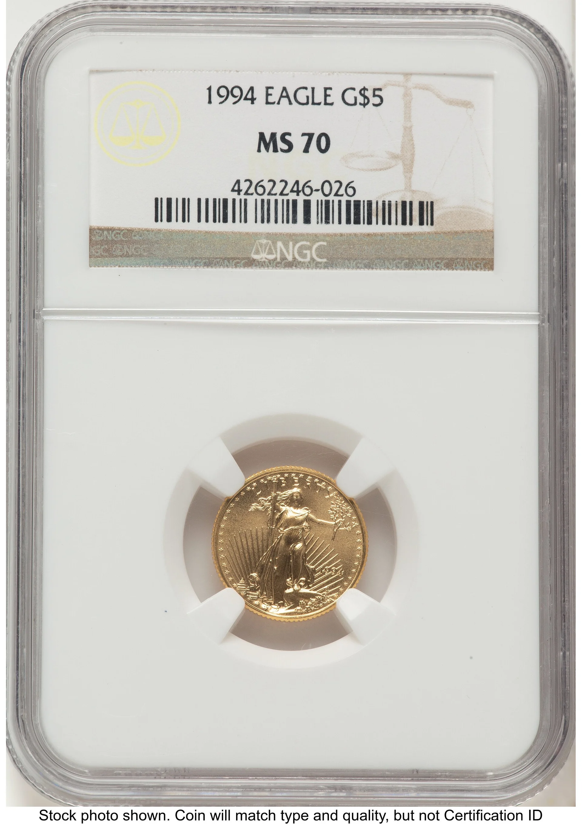 1994 Gold Eagle 1/10 oz Brown Label - 1
