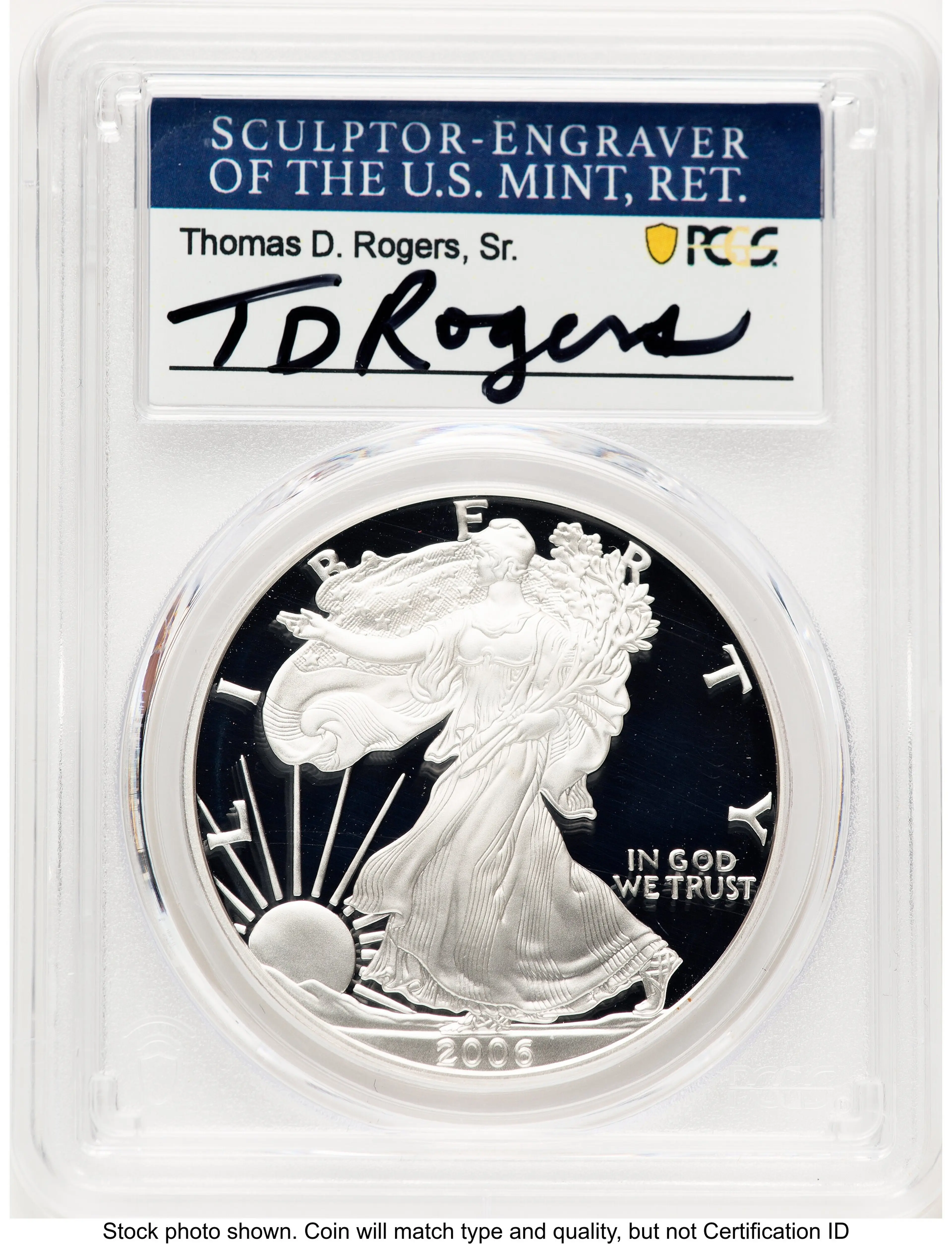 2006-W Proof Silver Eagle 1 oz TD Rogers