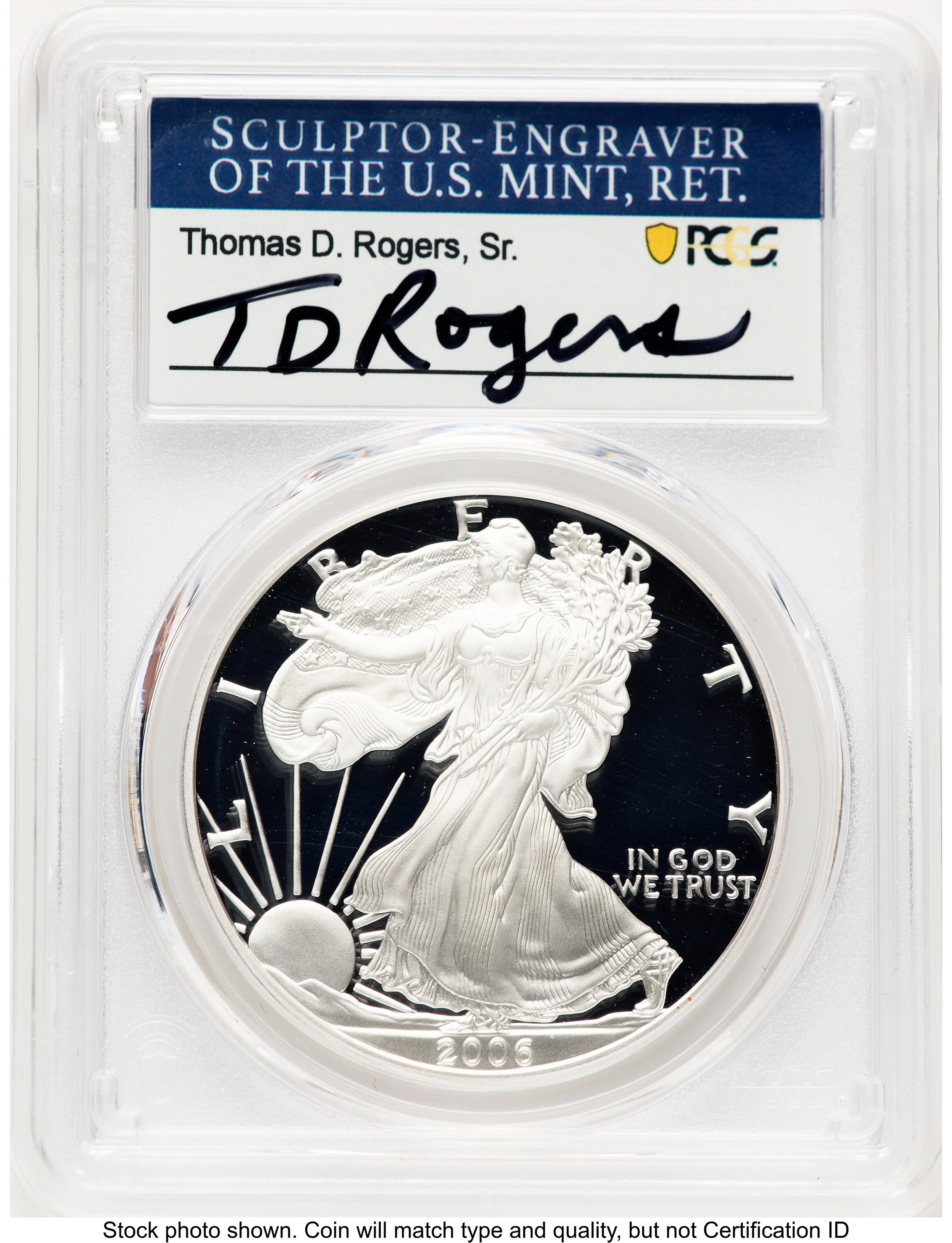 2006-W Proof Silver Eagle 1 oz TD Rogers - Image 1