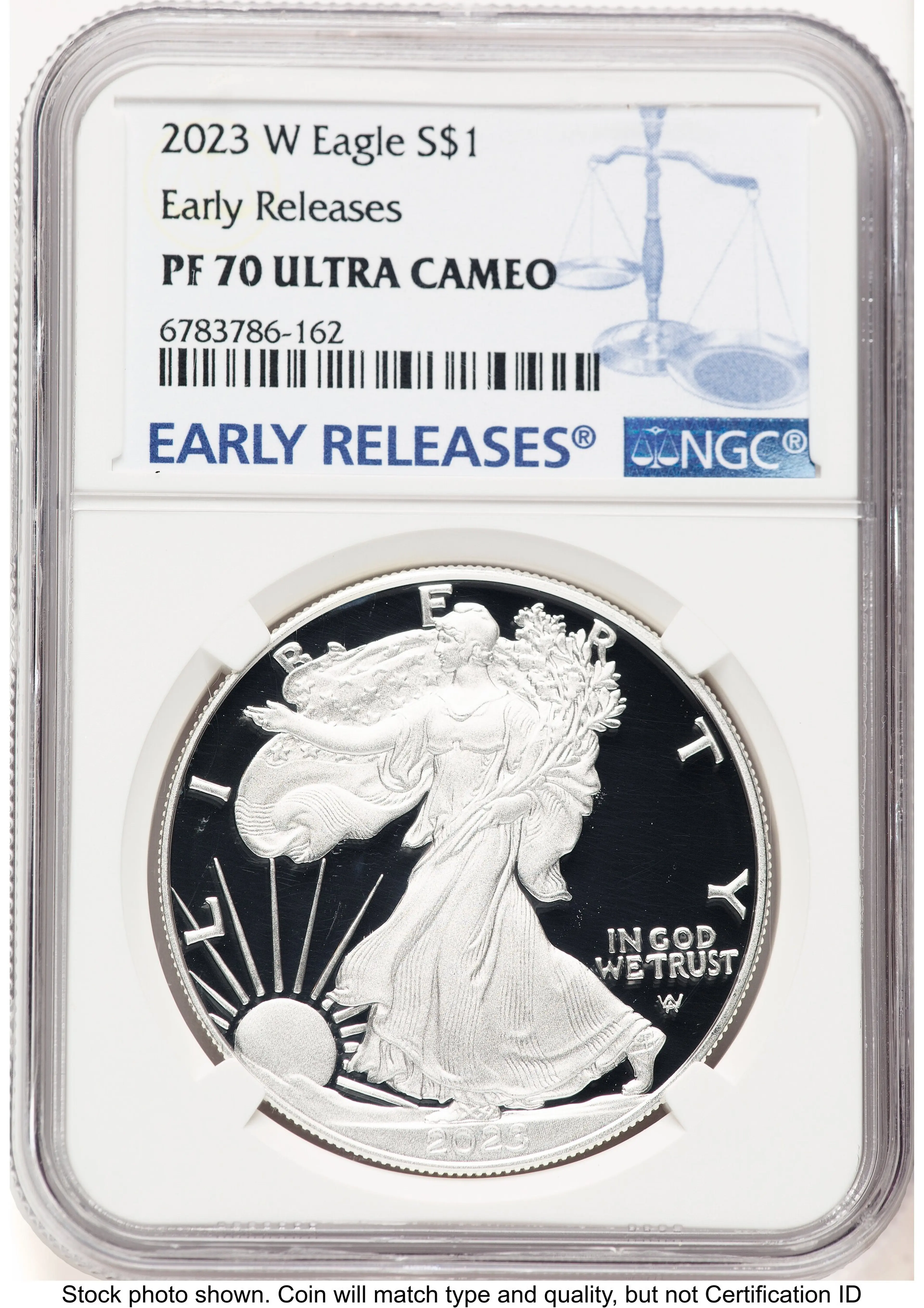2023-W Proof Silver Eagle 1 oz ER Blue
