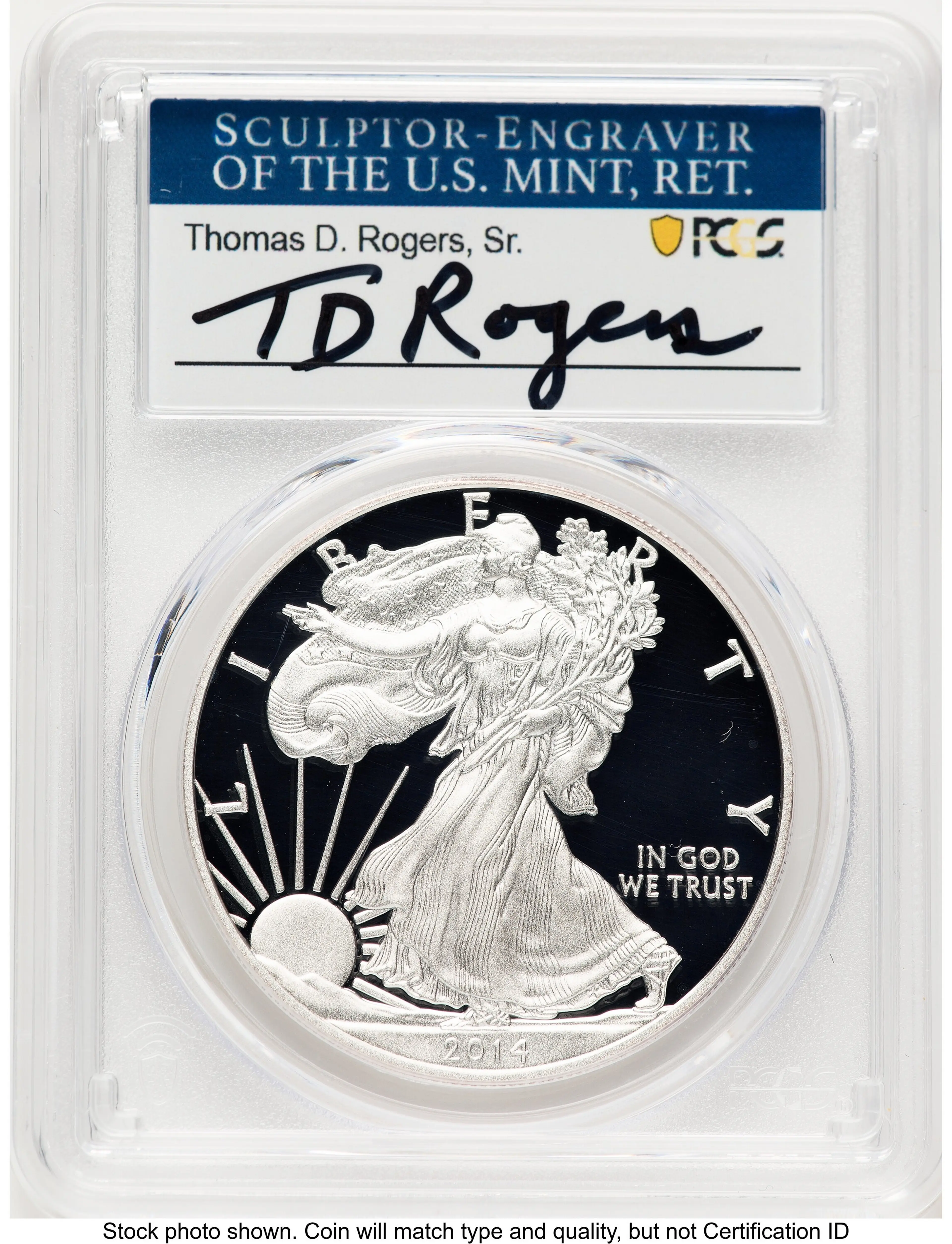 2014-W Proof Silver Eagle 1 oz TD Rogers