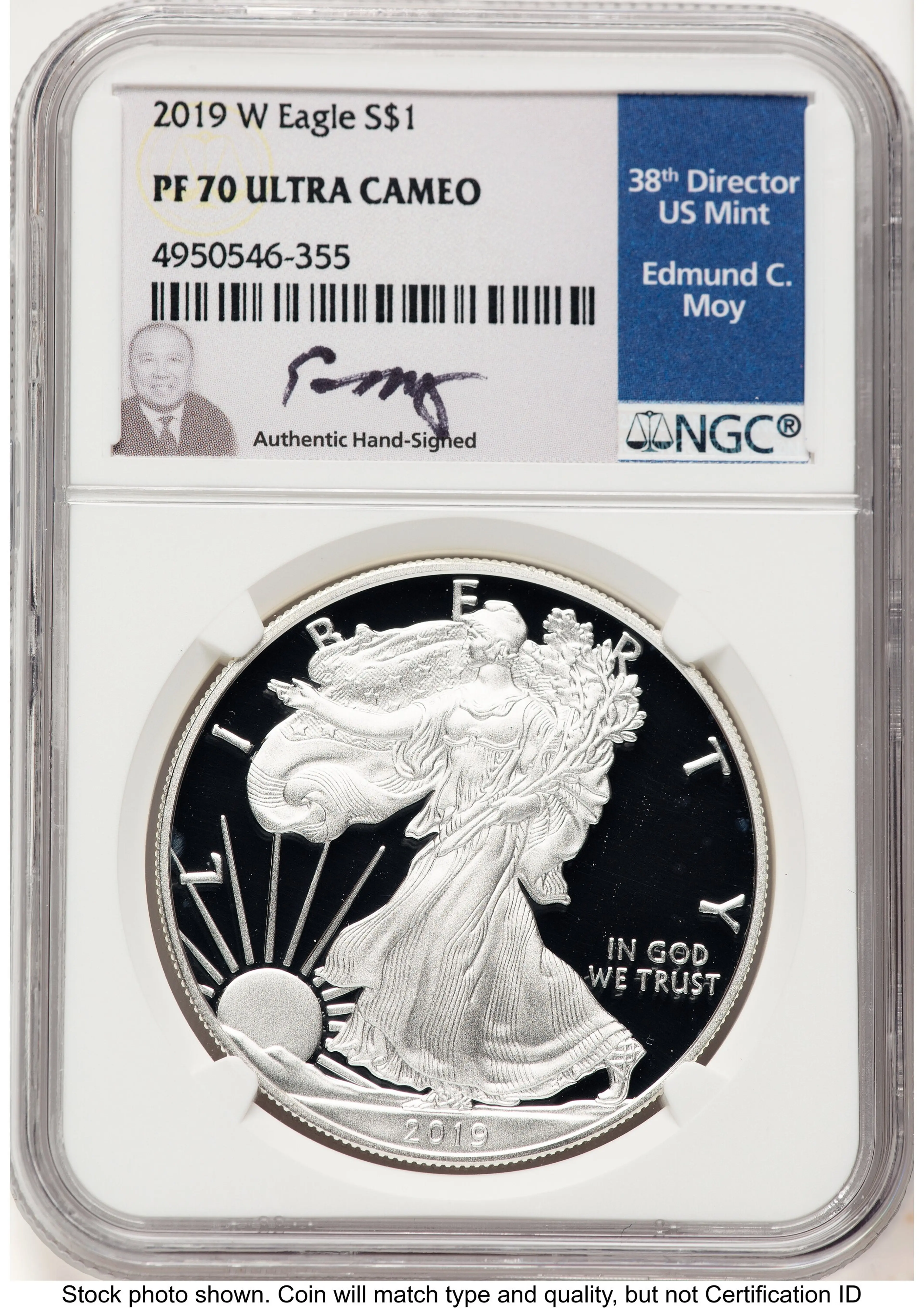 2019-W Proof Silver Eagle 1 oz Ed Moy