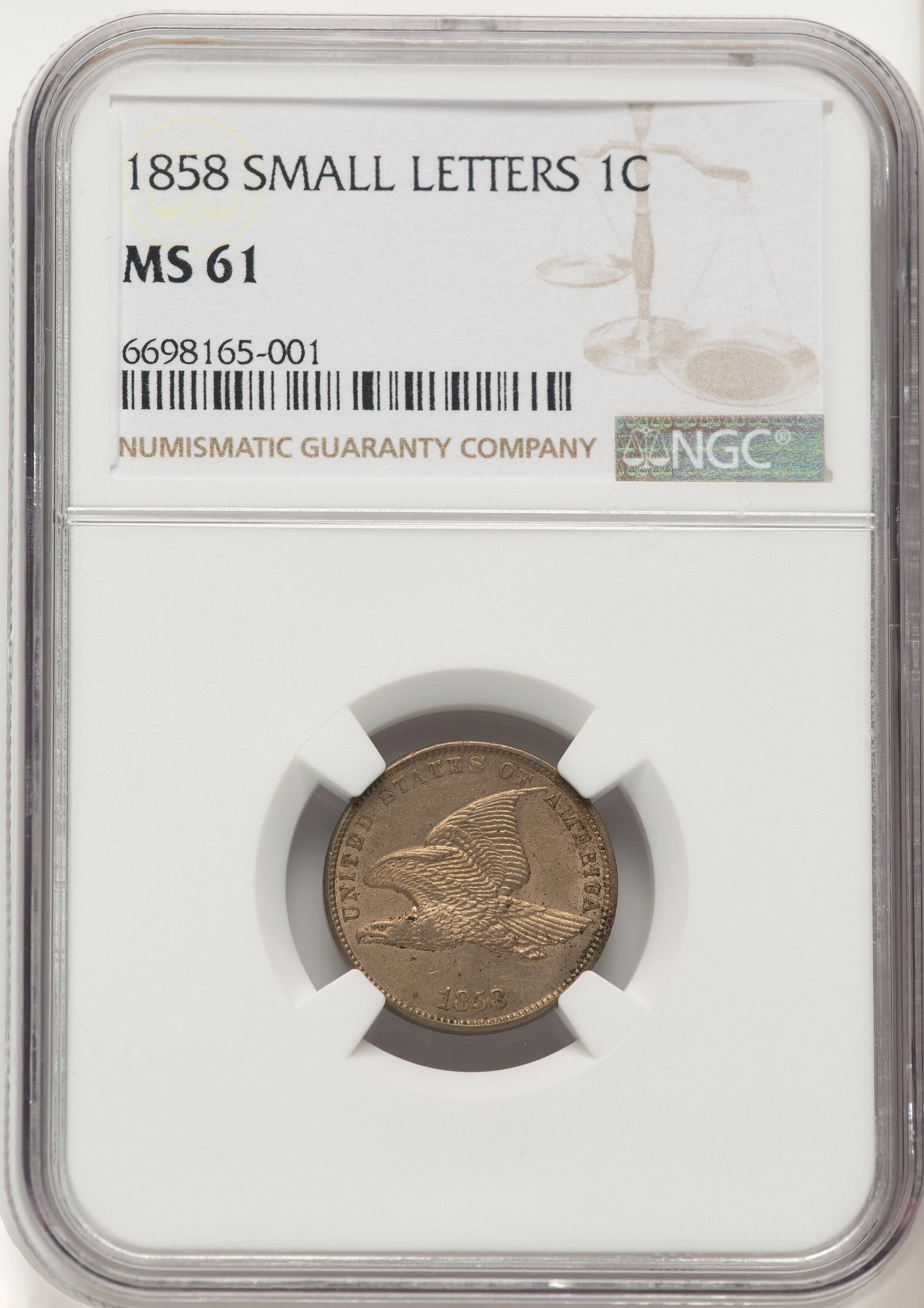 1858 1C SM LETTERS