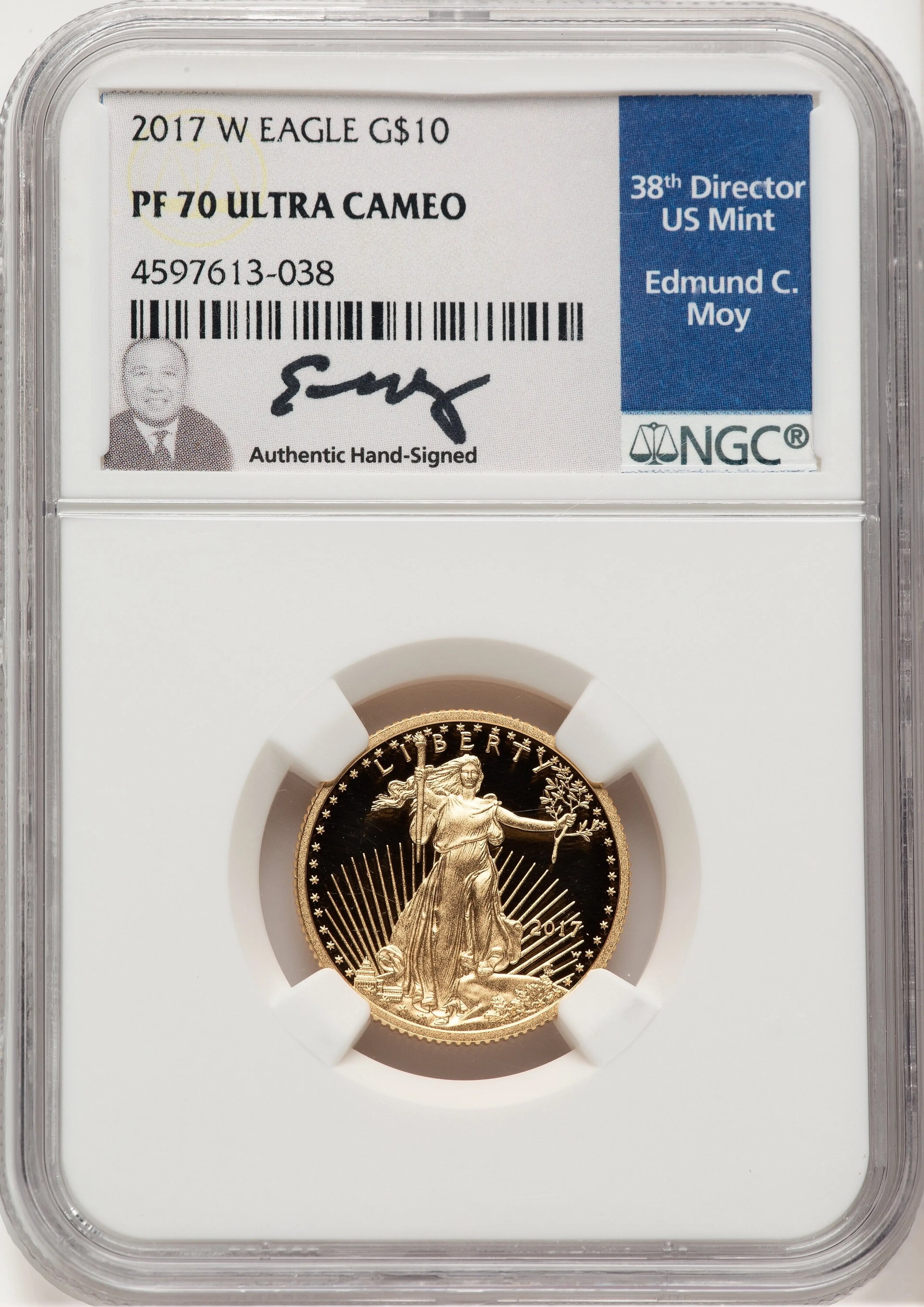 2017-W Proof Gold Eagle 1/4 oz Ed Moy