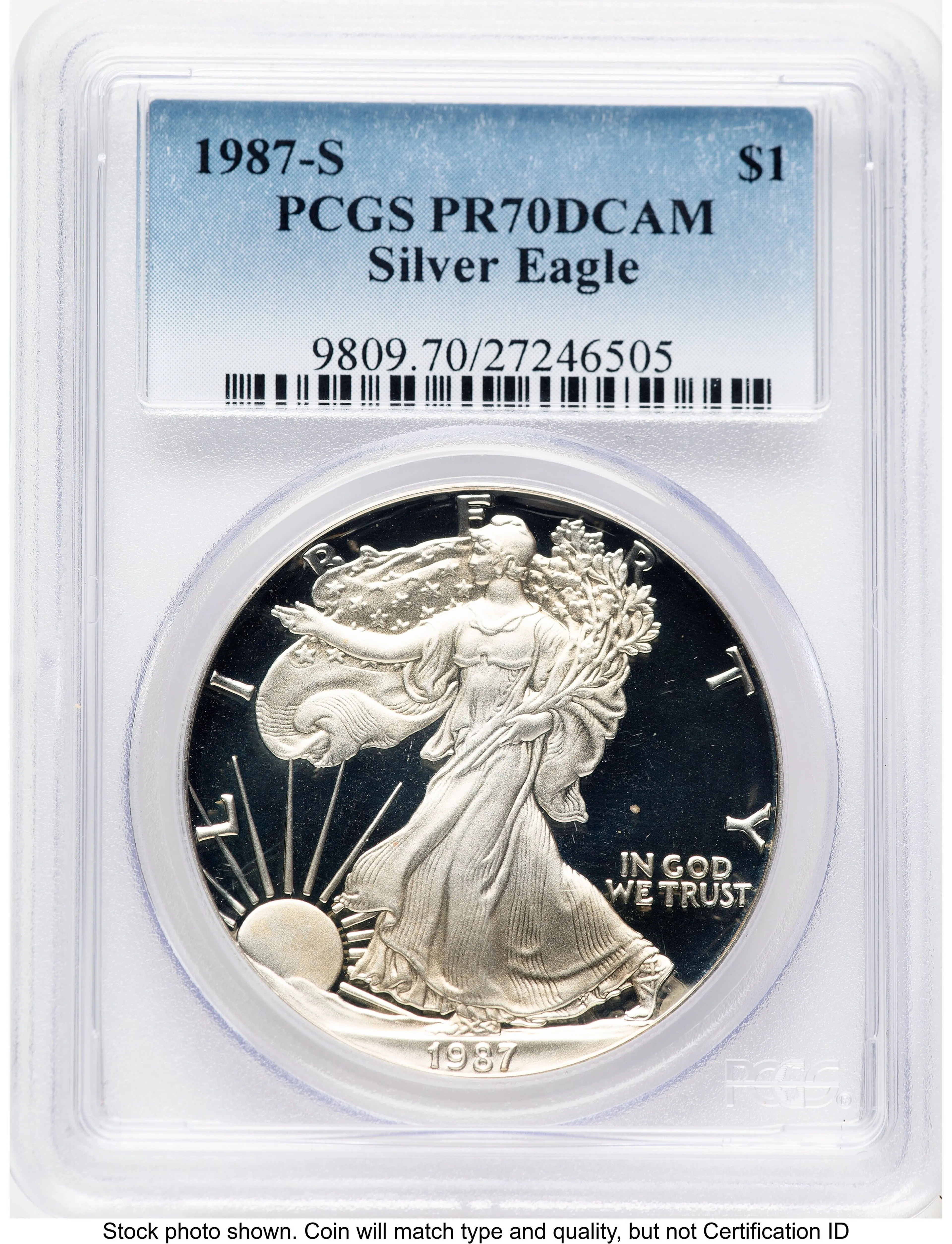 1987-S Proof Silver Eagle 1 oz - Image 1
