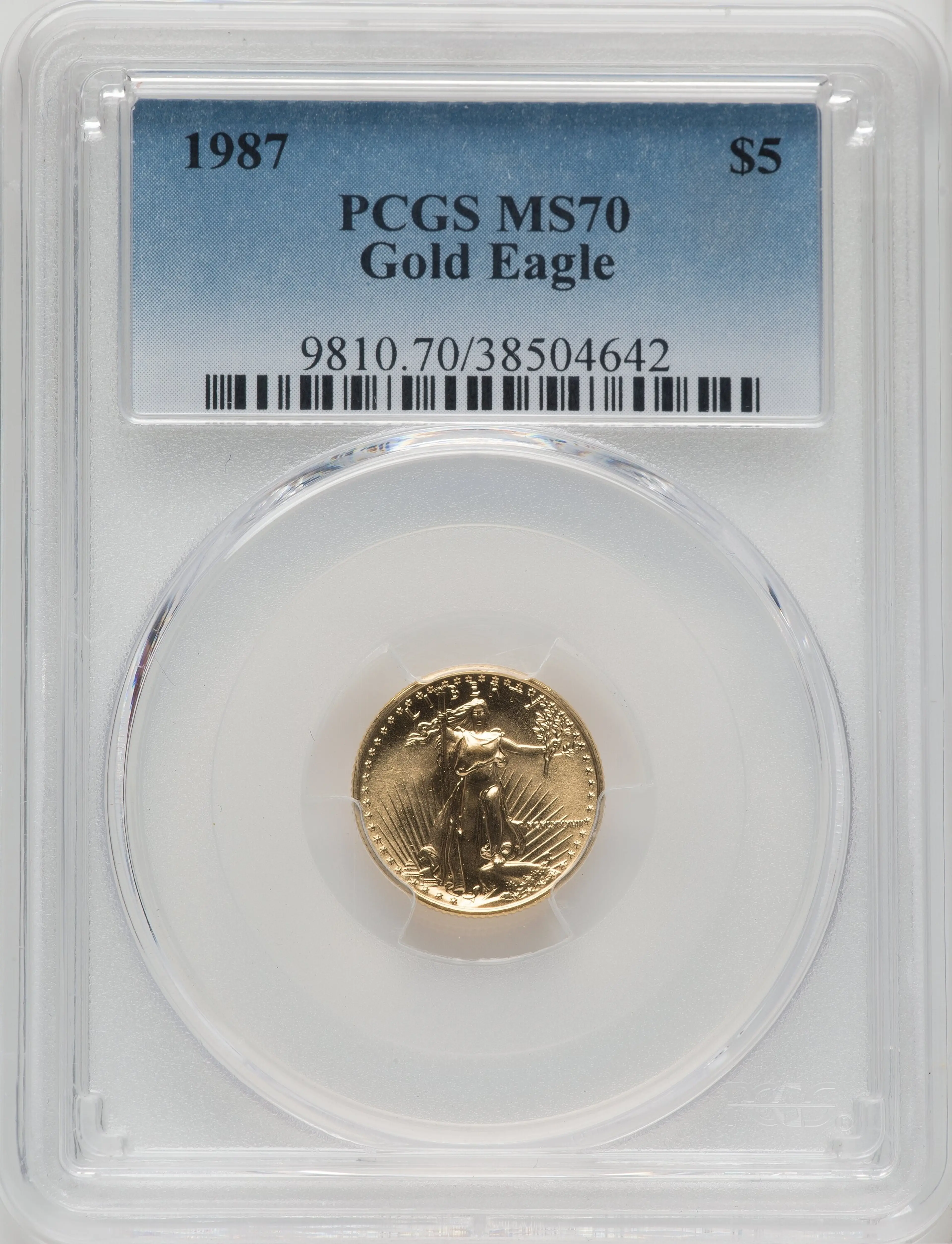 1987 $5 Tenth-Ounce Gold Eagle, MS