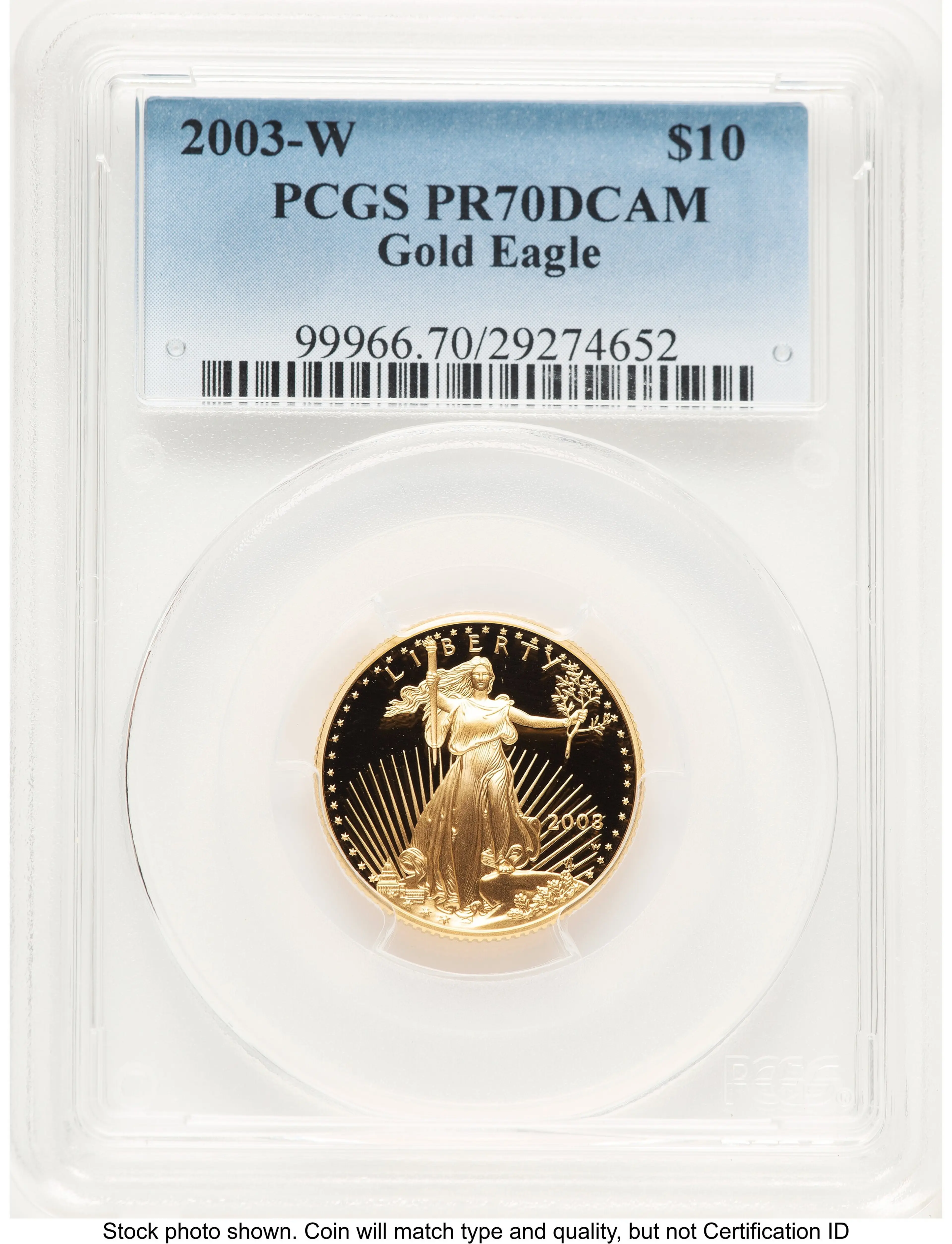 2003-W Proof Gold Eagle 1/4 oz