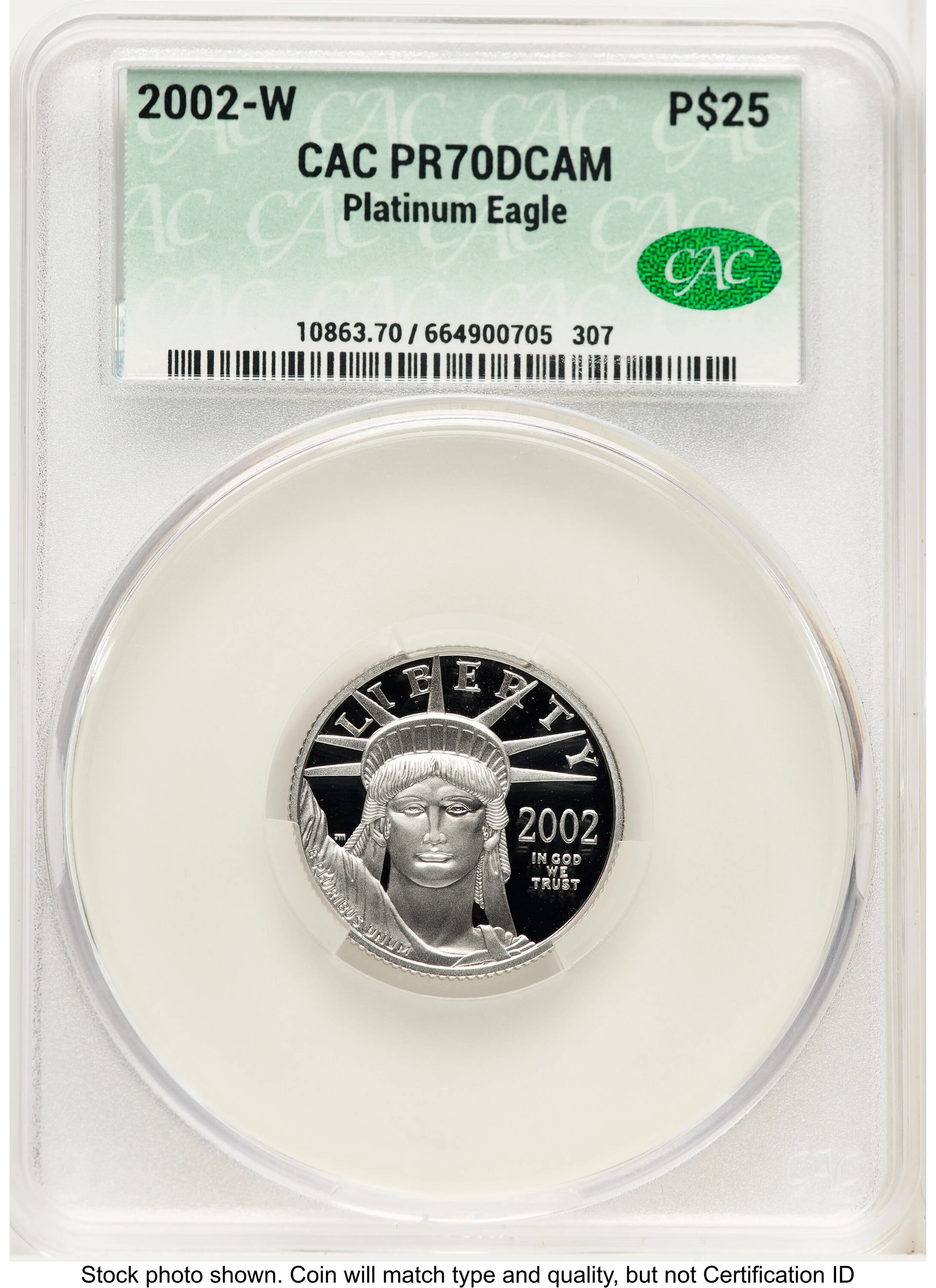 2002-W Proof Platinum Eagle 1/4 oz Non Designation