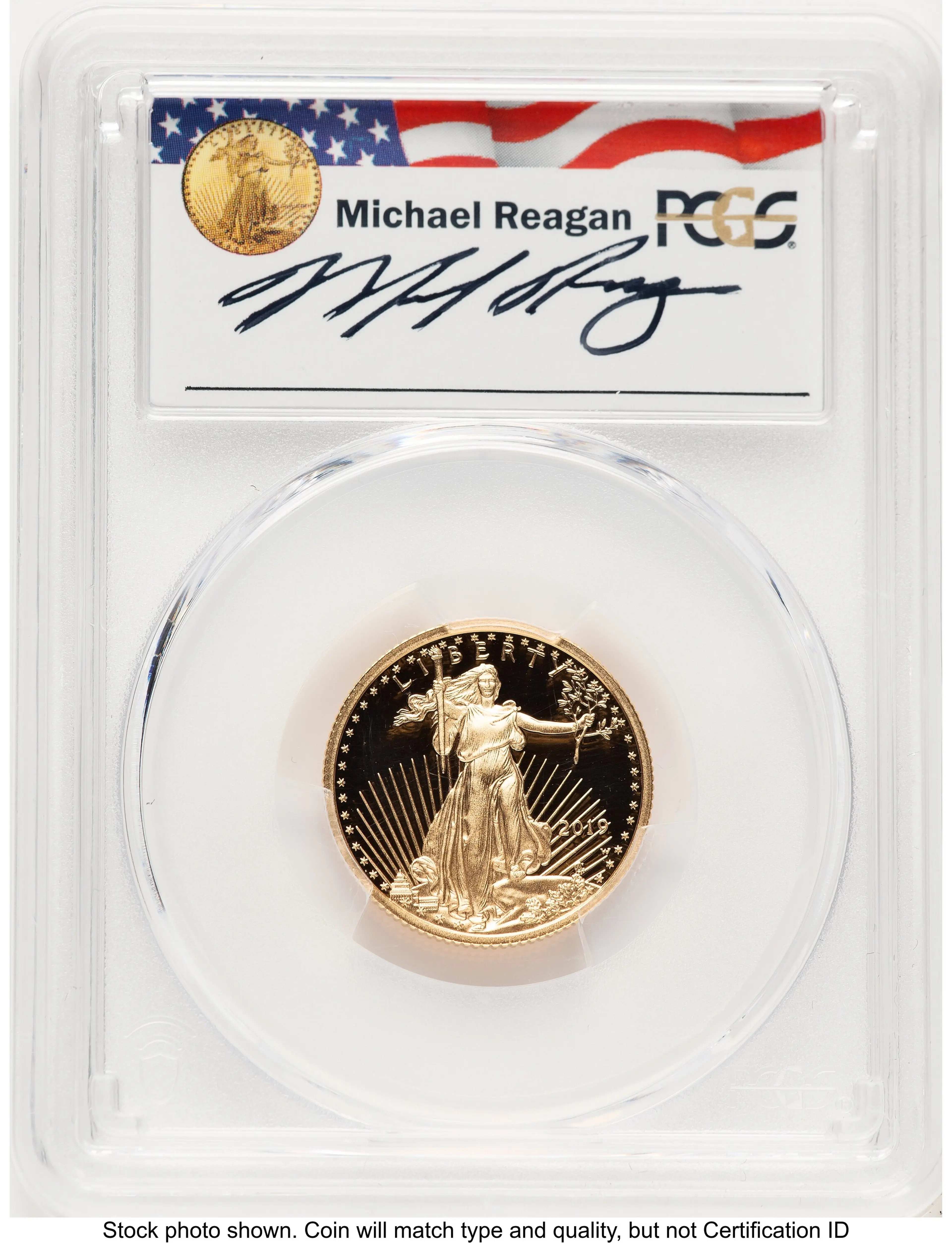 2019-W Proof Gold Eagle 1/4 oz Reagan Legacy Series Michael Reagan