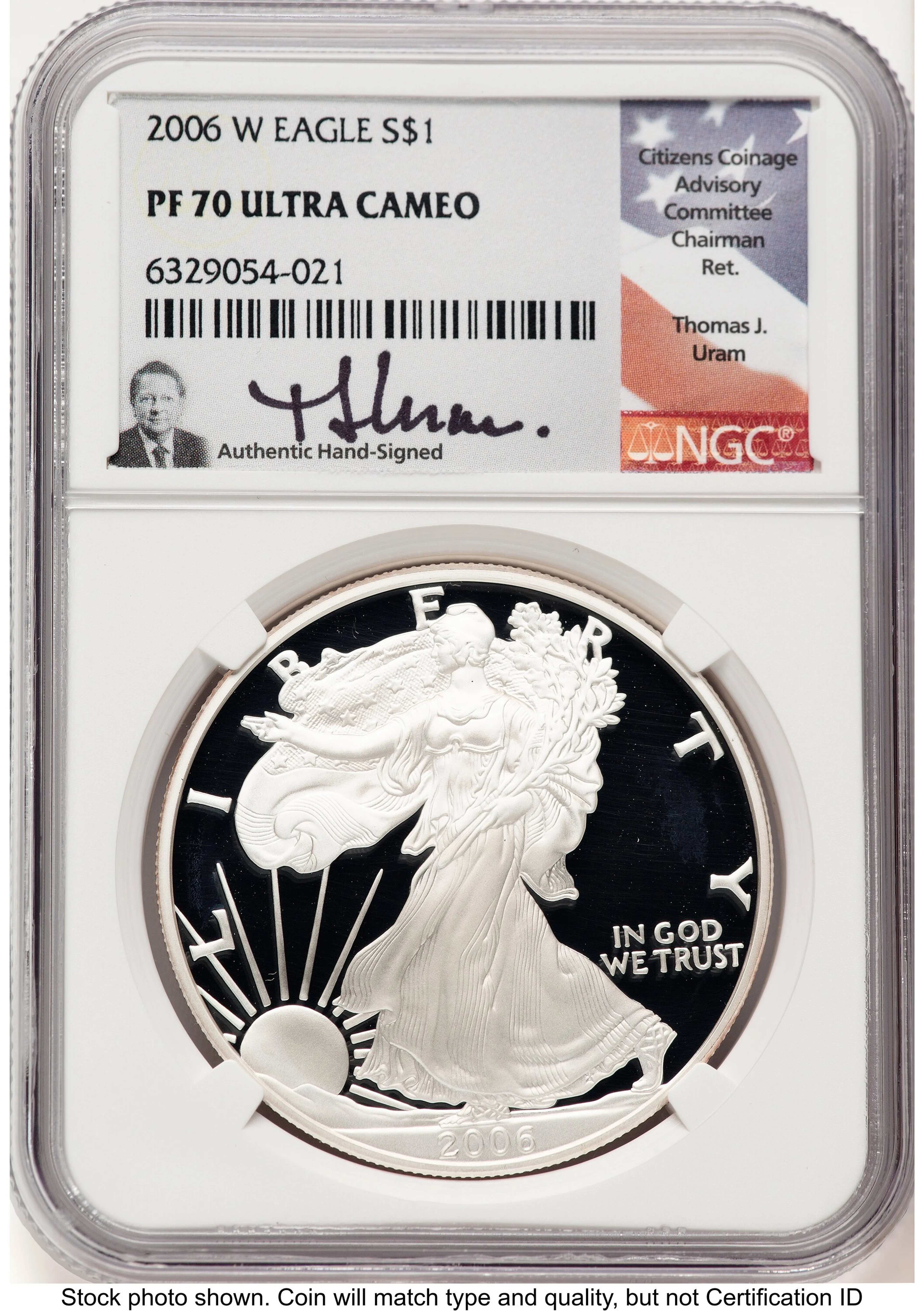 2006-W Proof Silver Eagle 1 oz Thomas Uram - Image 1