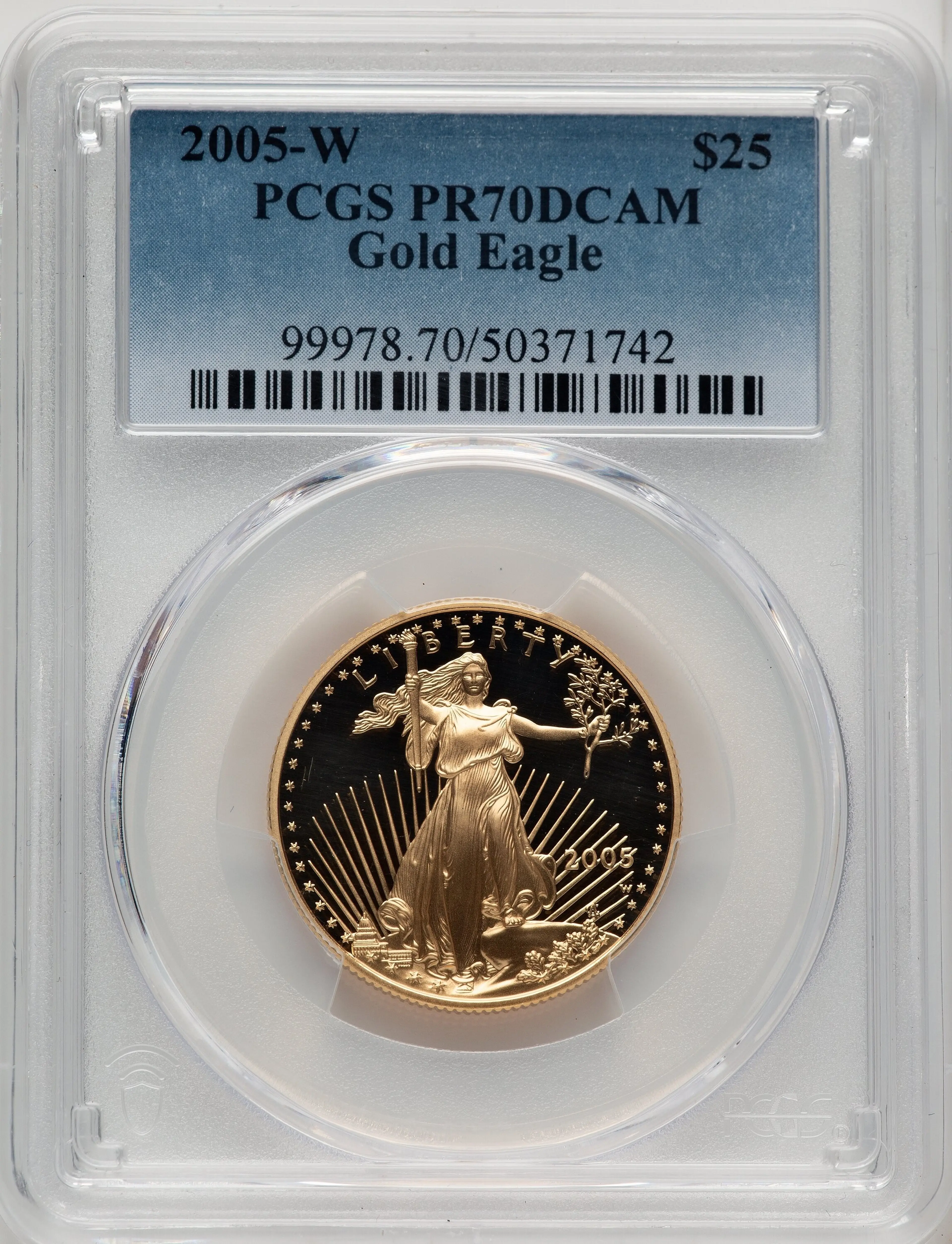 2005-W Proof Gold Eagle 1/2 oz
