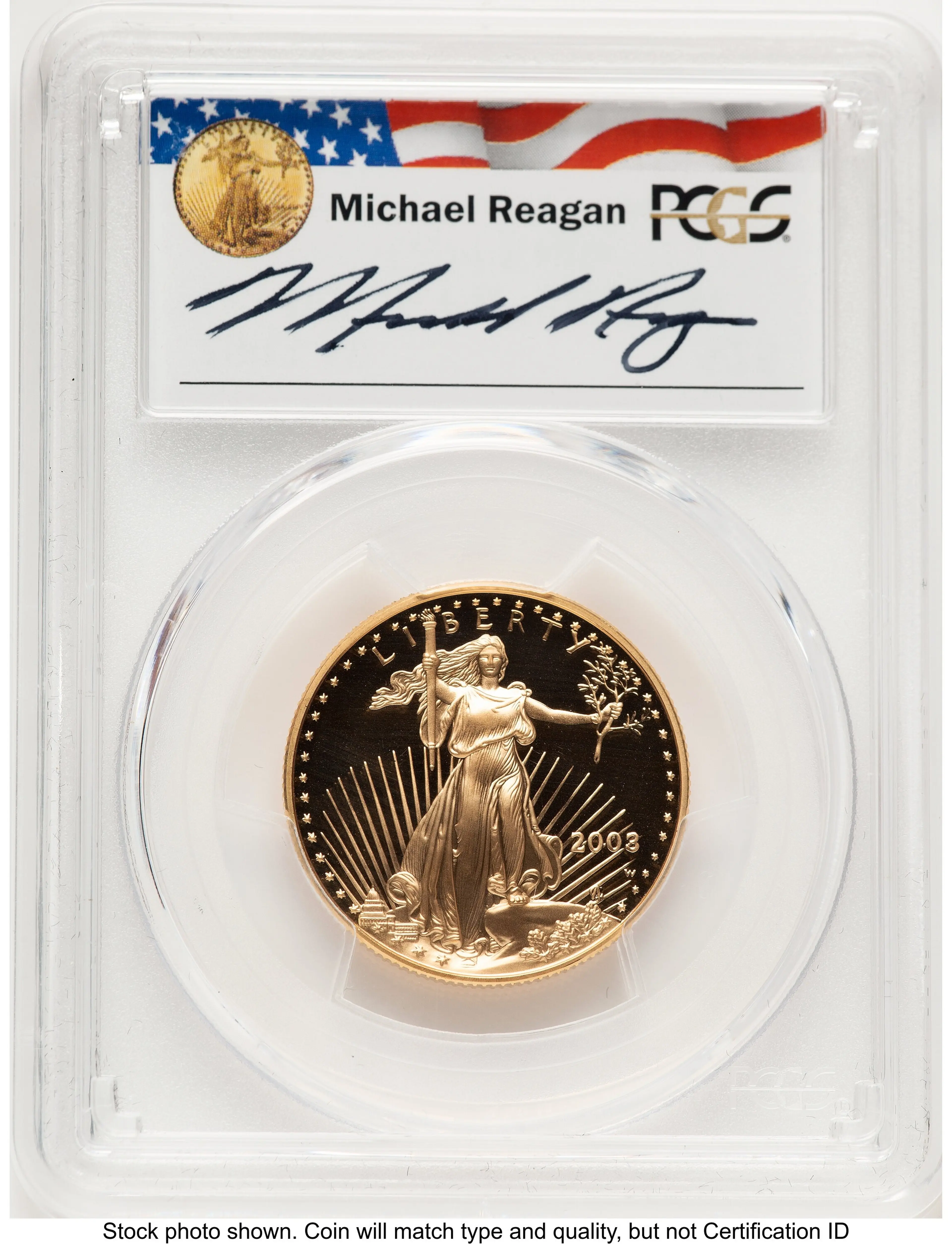 2003-W Proof Gold Eagle 1/2 oz Reagan Legacy Series Michael Reagan