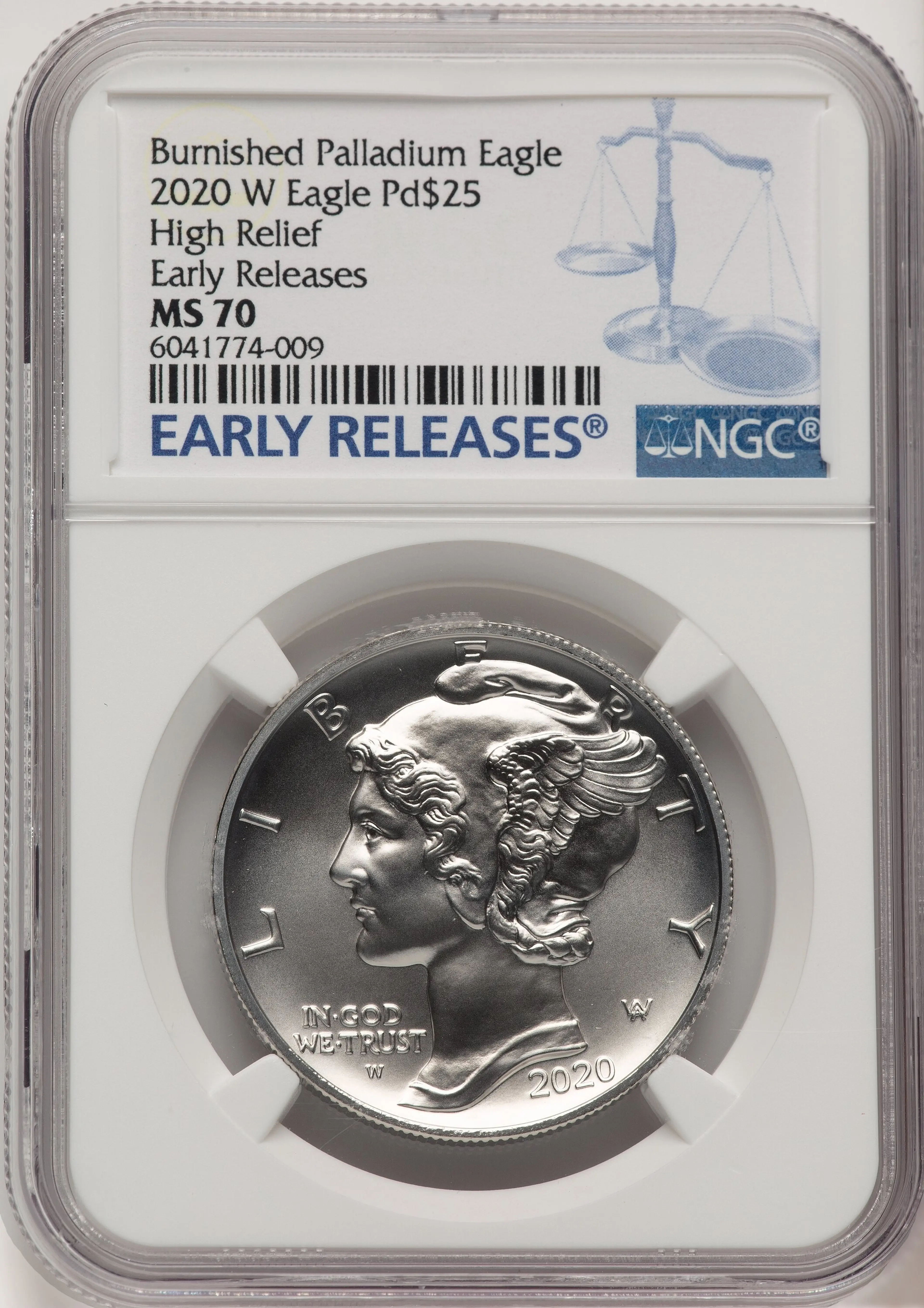 2020-W Palladium Eagle 1 oz Burnished ER Blue