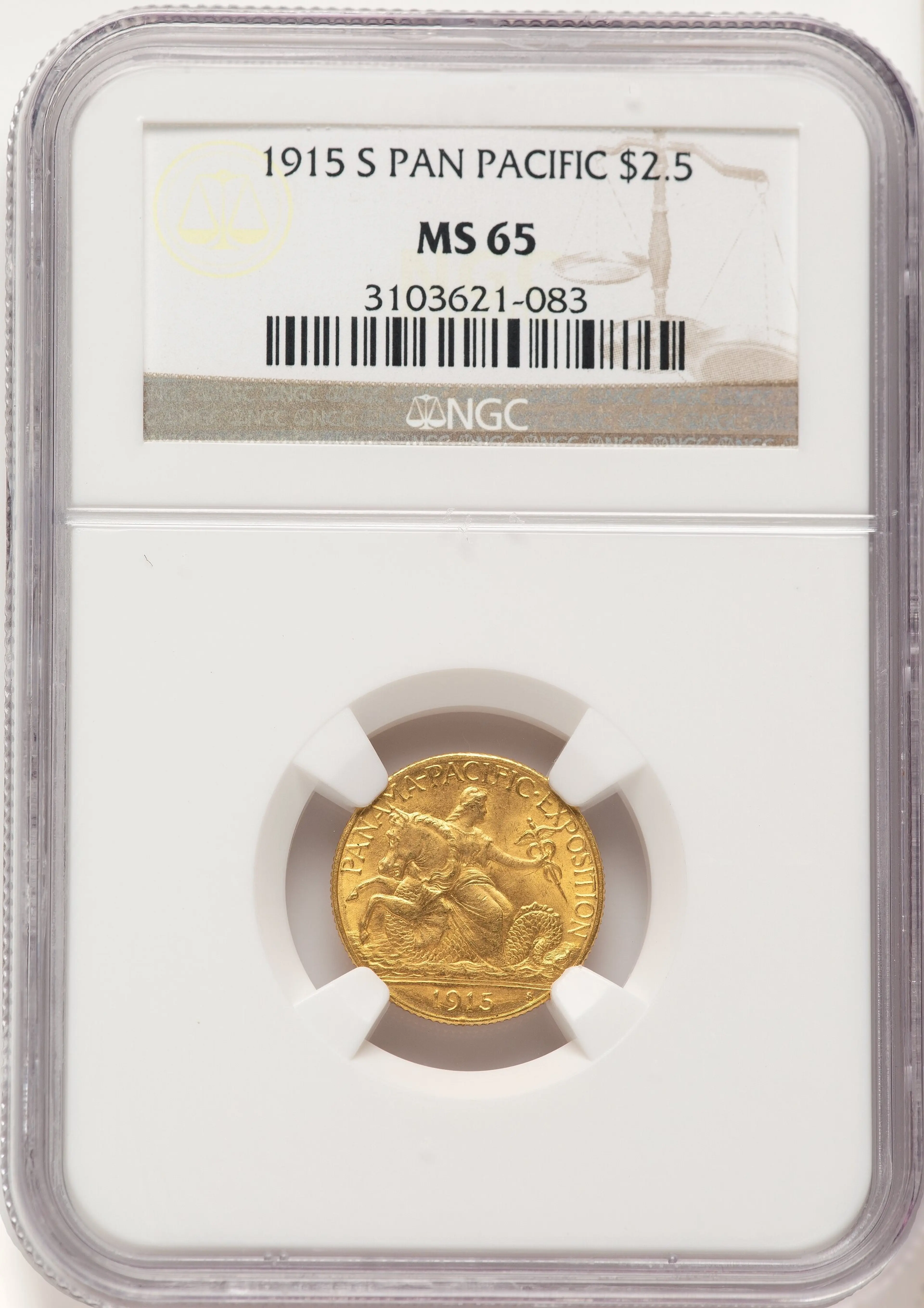 1915-S $2 1/2 Panama-Pacific Quarter Eagle