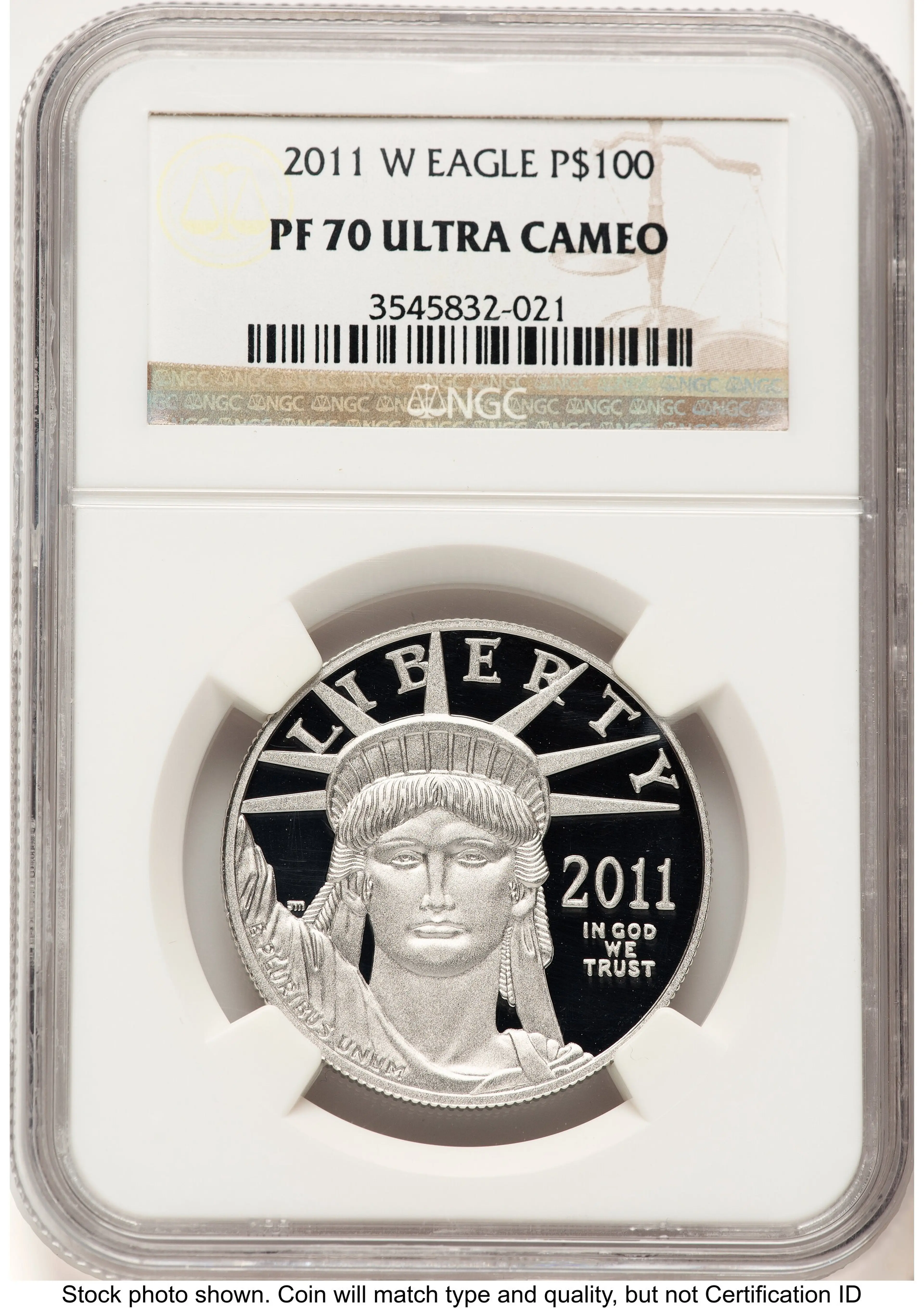 2011-W Proof Platinum Eagle 1 oz Brown Label
