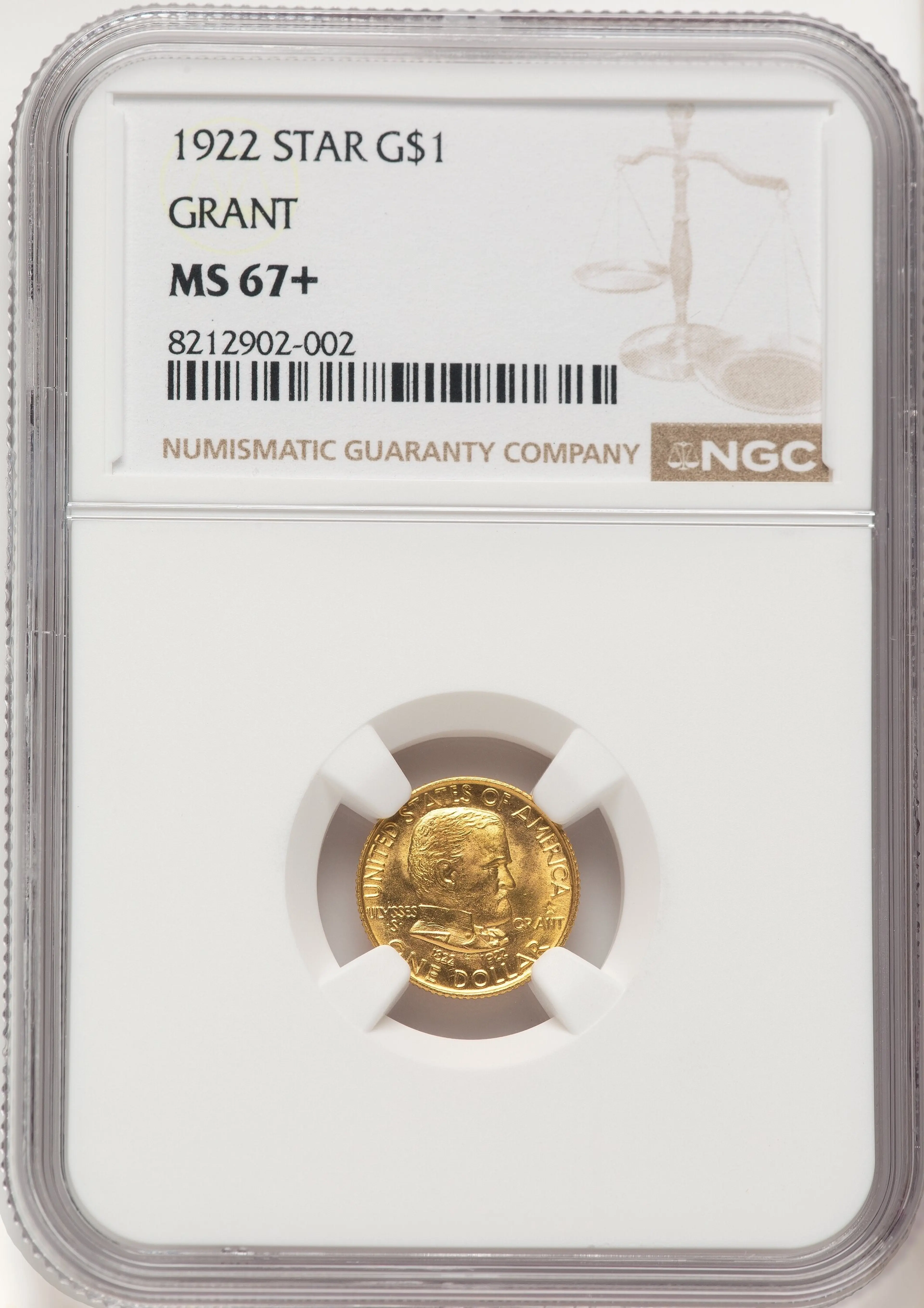 1922 G$1 Grant, With Star